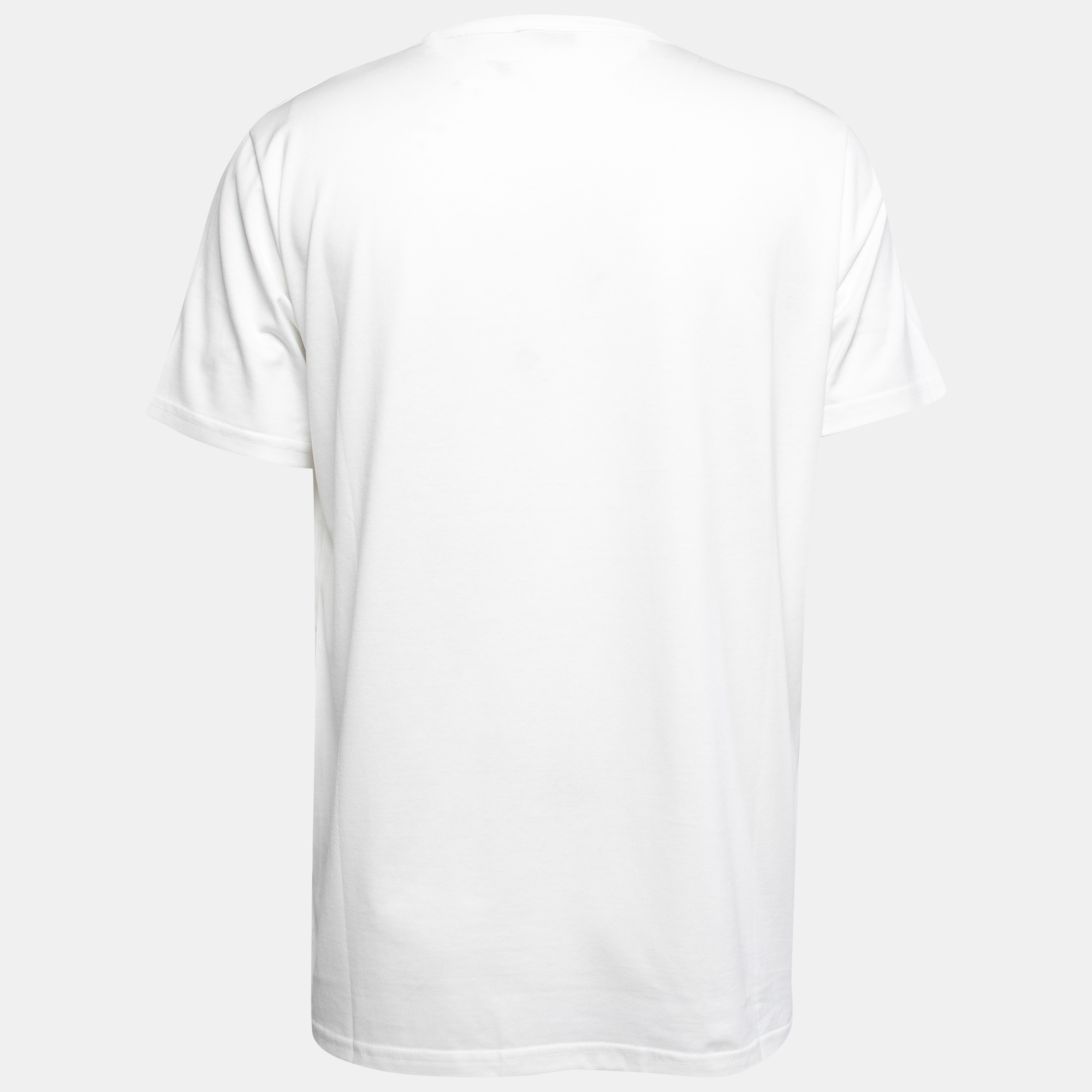 

Dior Homme White CD Icon Cotton Crew Neck T-Shirt