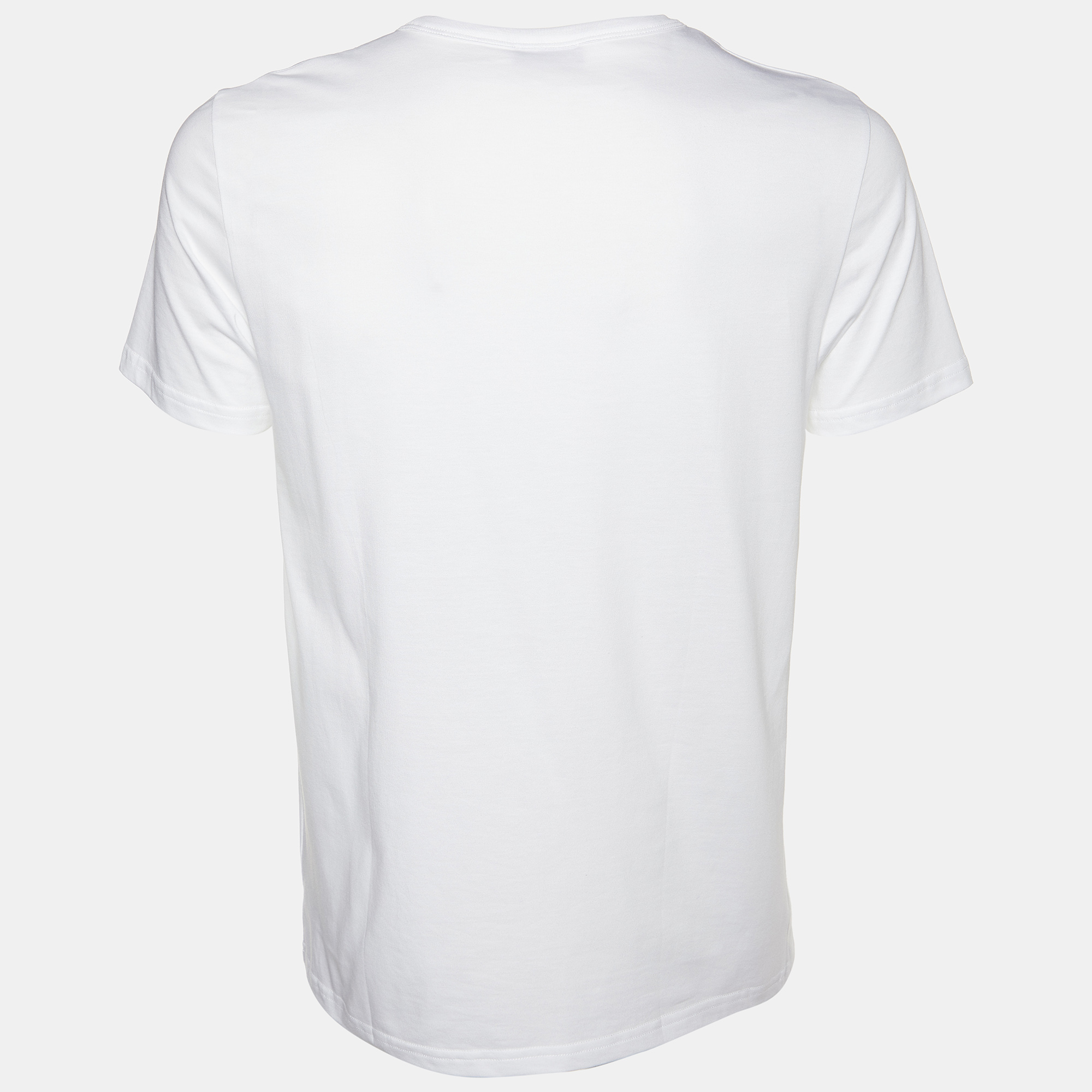 

Dior Homme White CD Icon Cotton Crew Neck T-Shirt