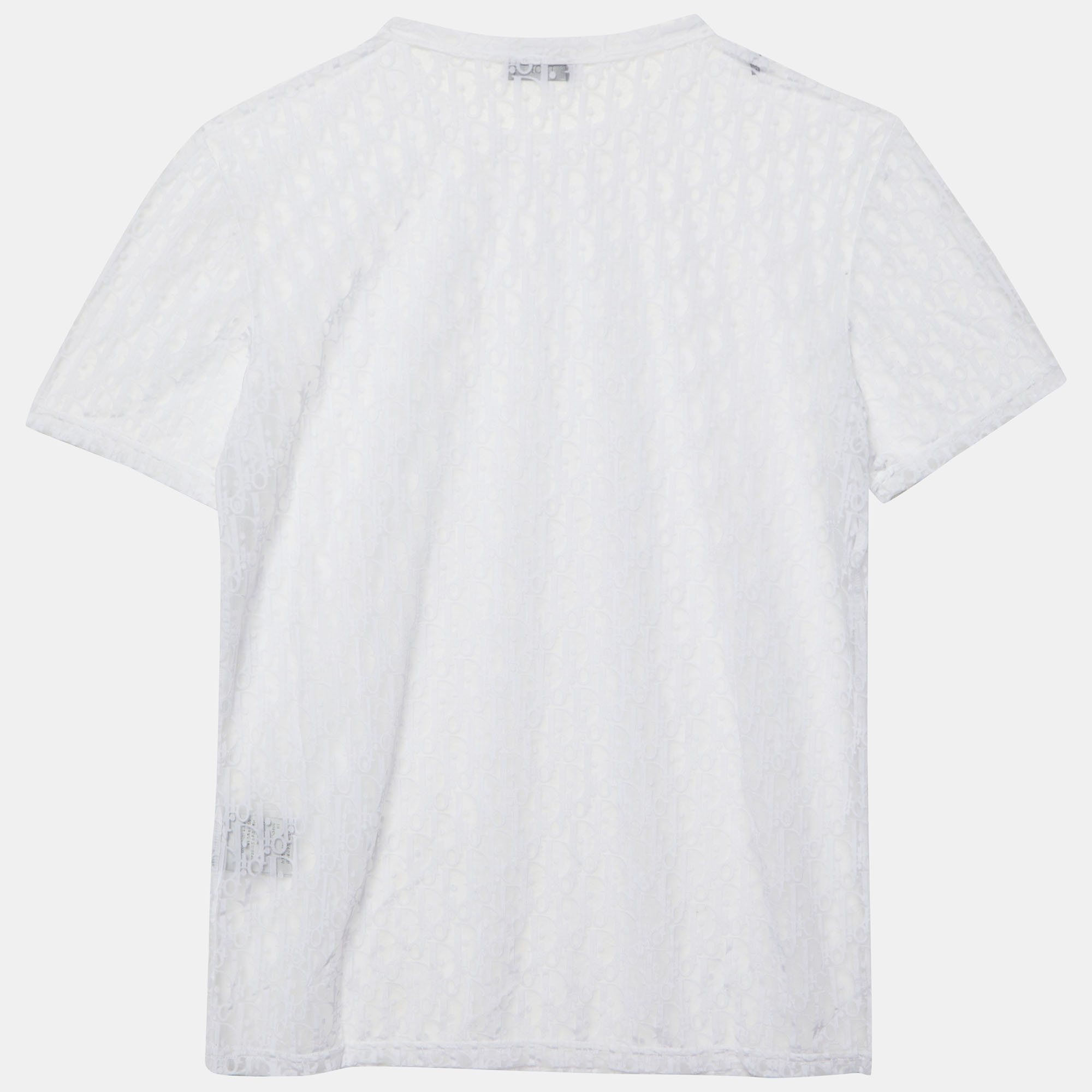 

Dior Homme White Oblique Jersey Sheer T-Shirt