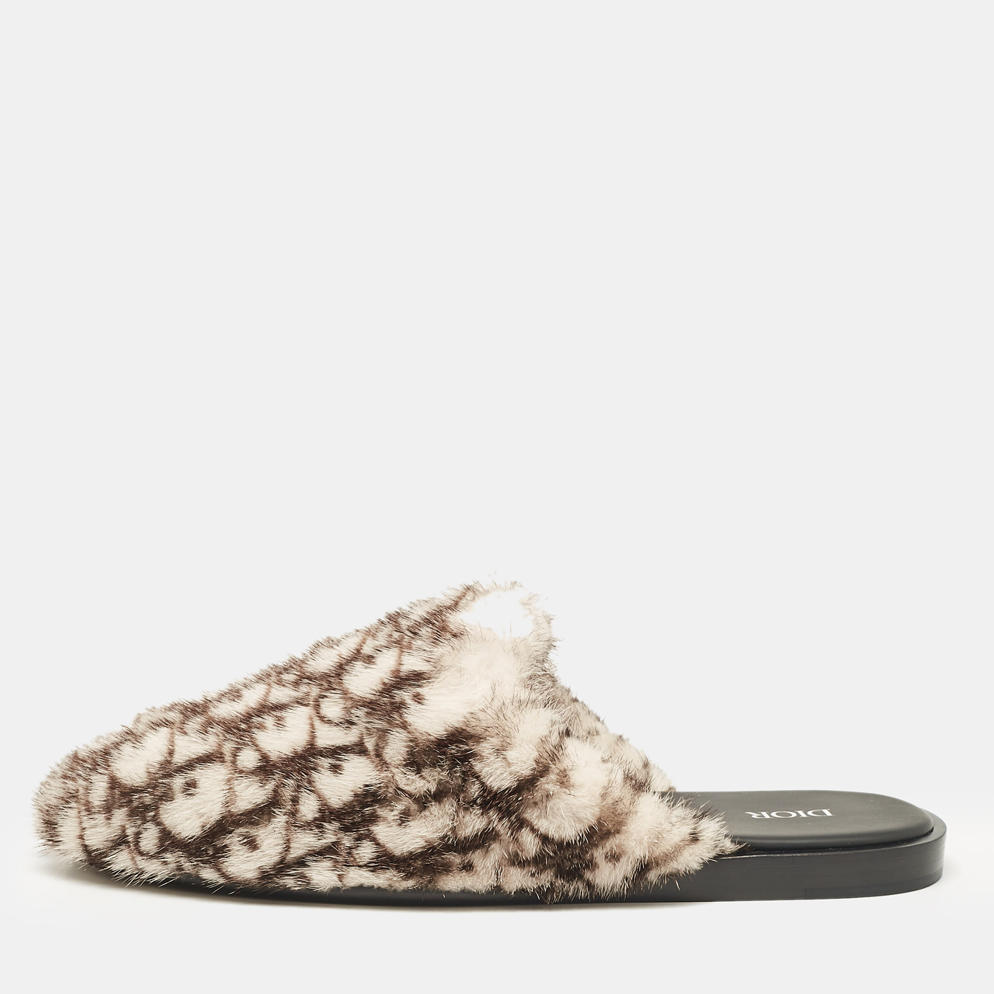 

Dior Brown/Cream Mink Fur Mules Size