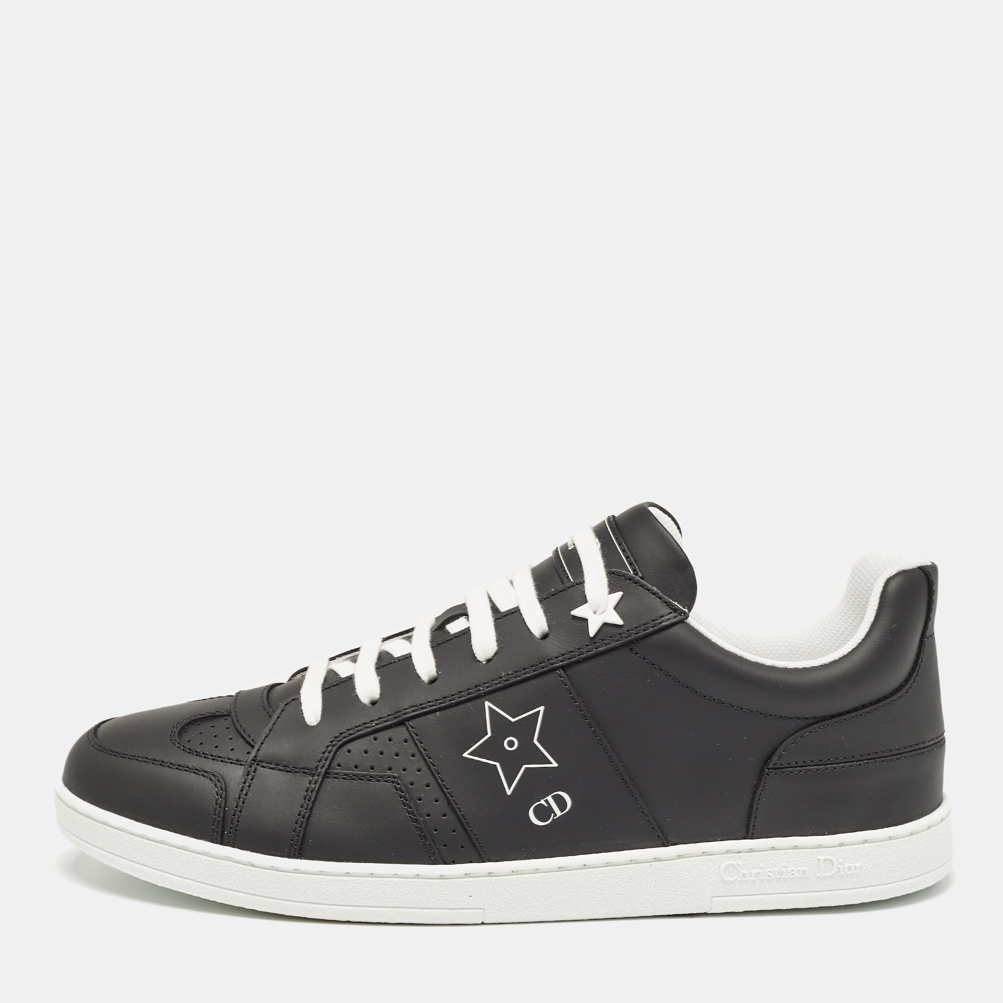 

Dior Black/White Leather Ors Low Top Sneakers Size