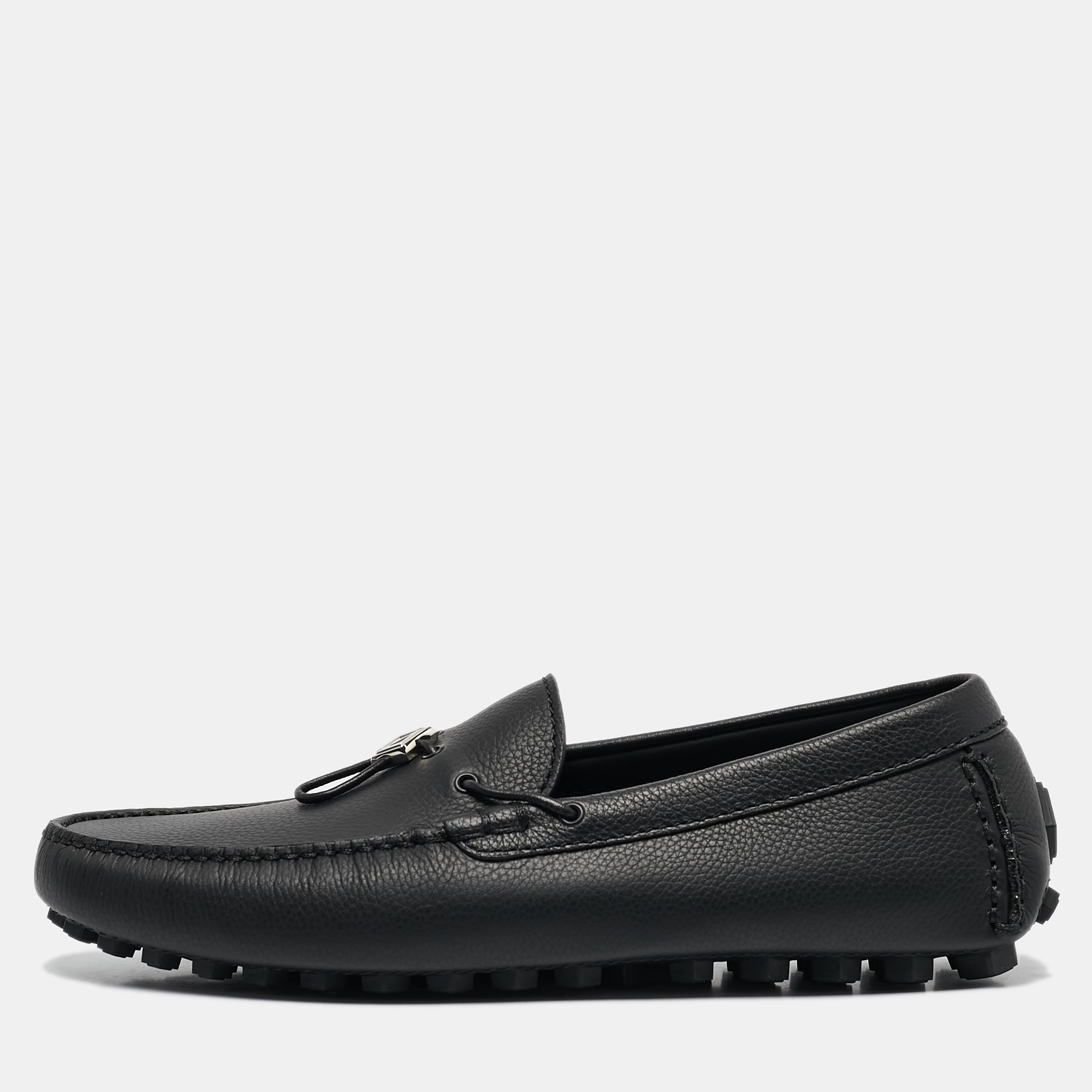 

Dior Black Leather Odeon Driver Loafers Size