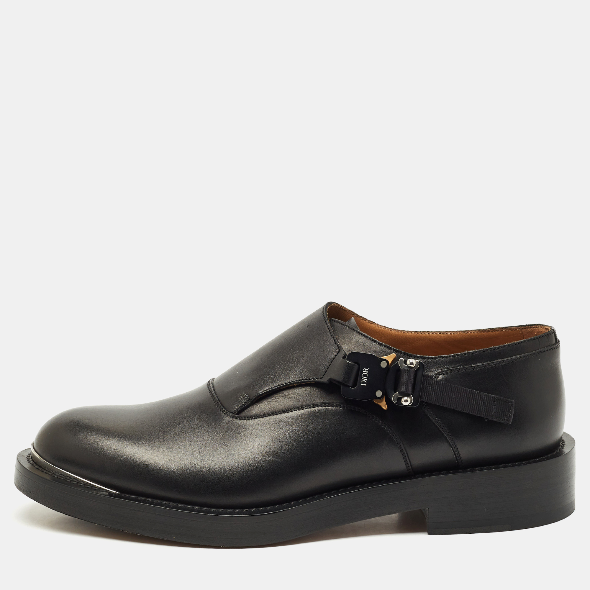 

Dior Black Leather Evidence Loafers Size