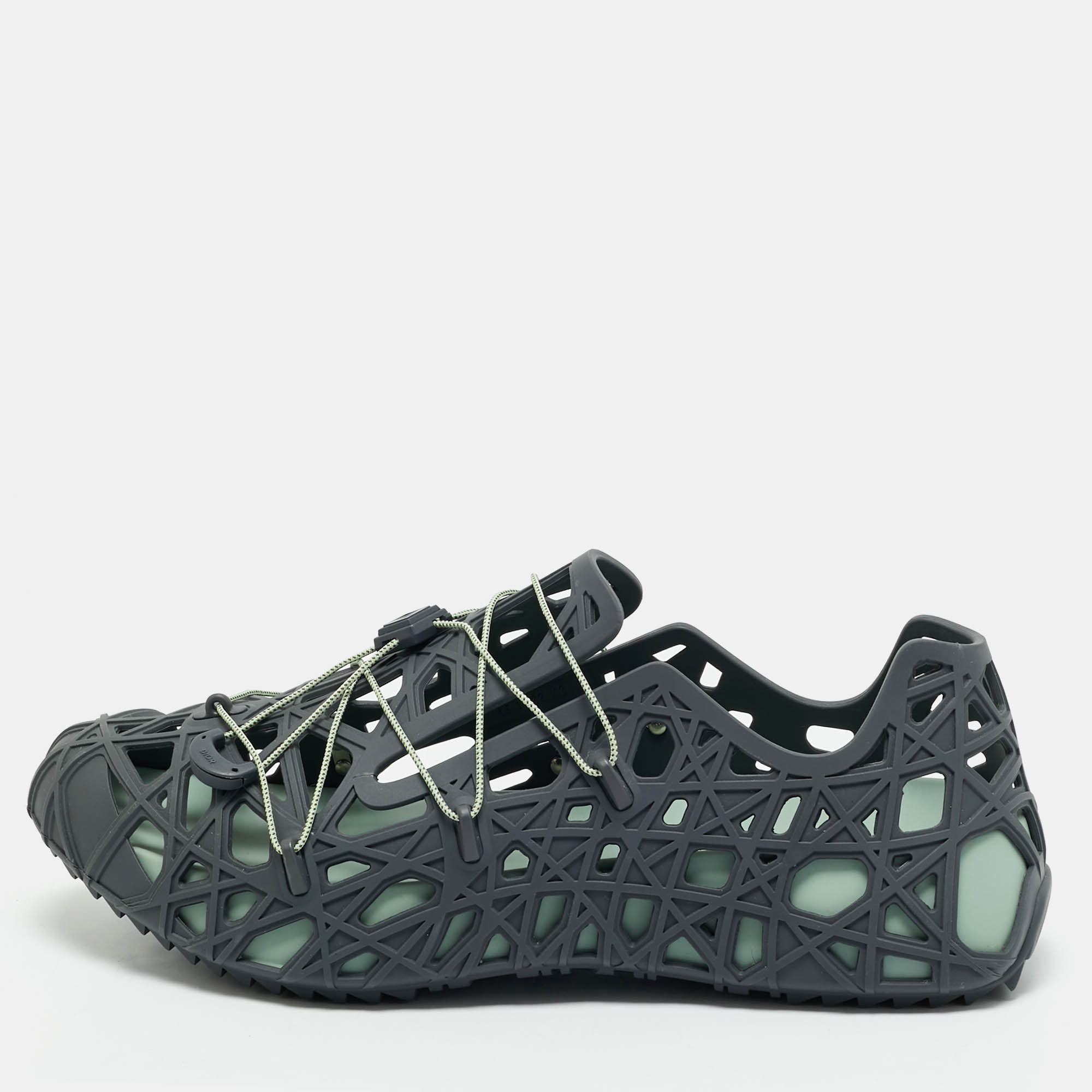 

Dior Grey Cannage Rubber Wrap Sneakers Size