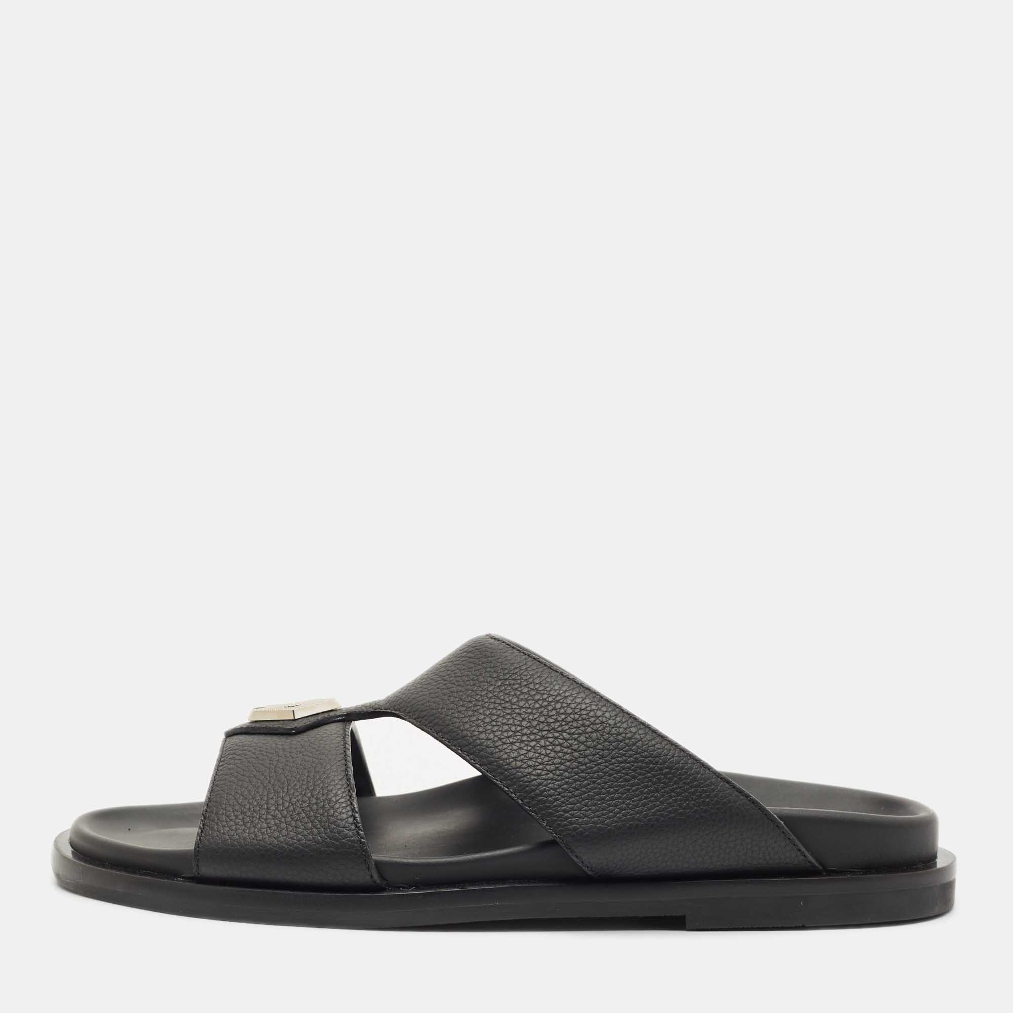 

Dior Black Leather Alias Flat Slides Size