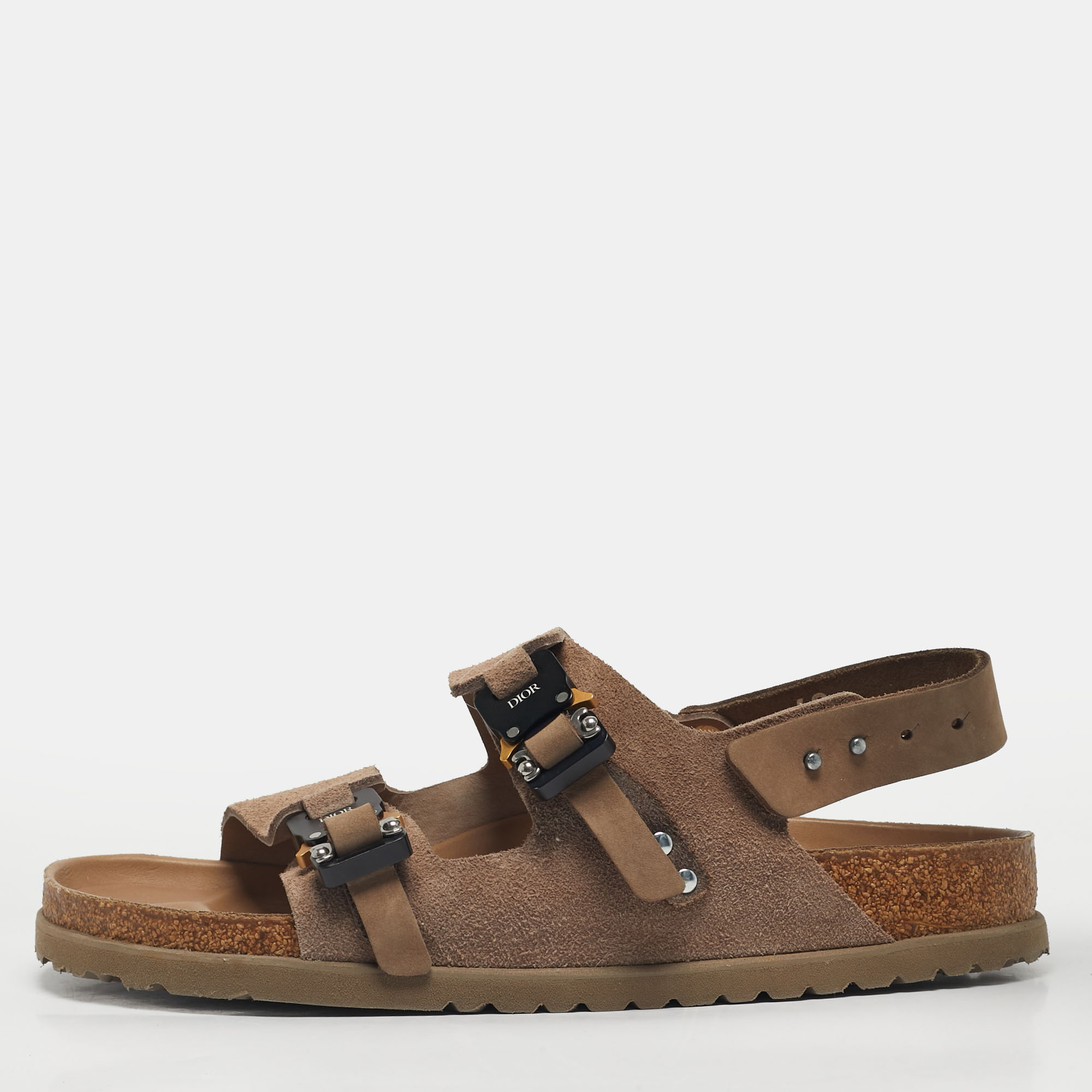 

Dior Brown Suede Birkenstock Slingback Sandals Size