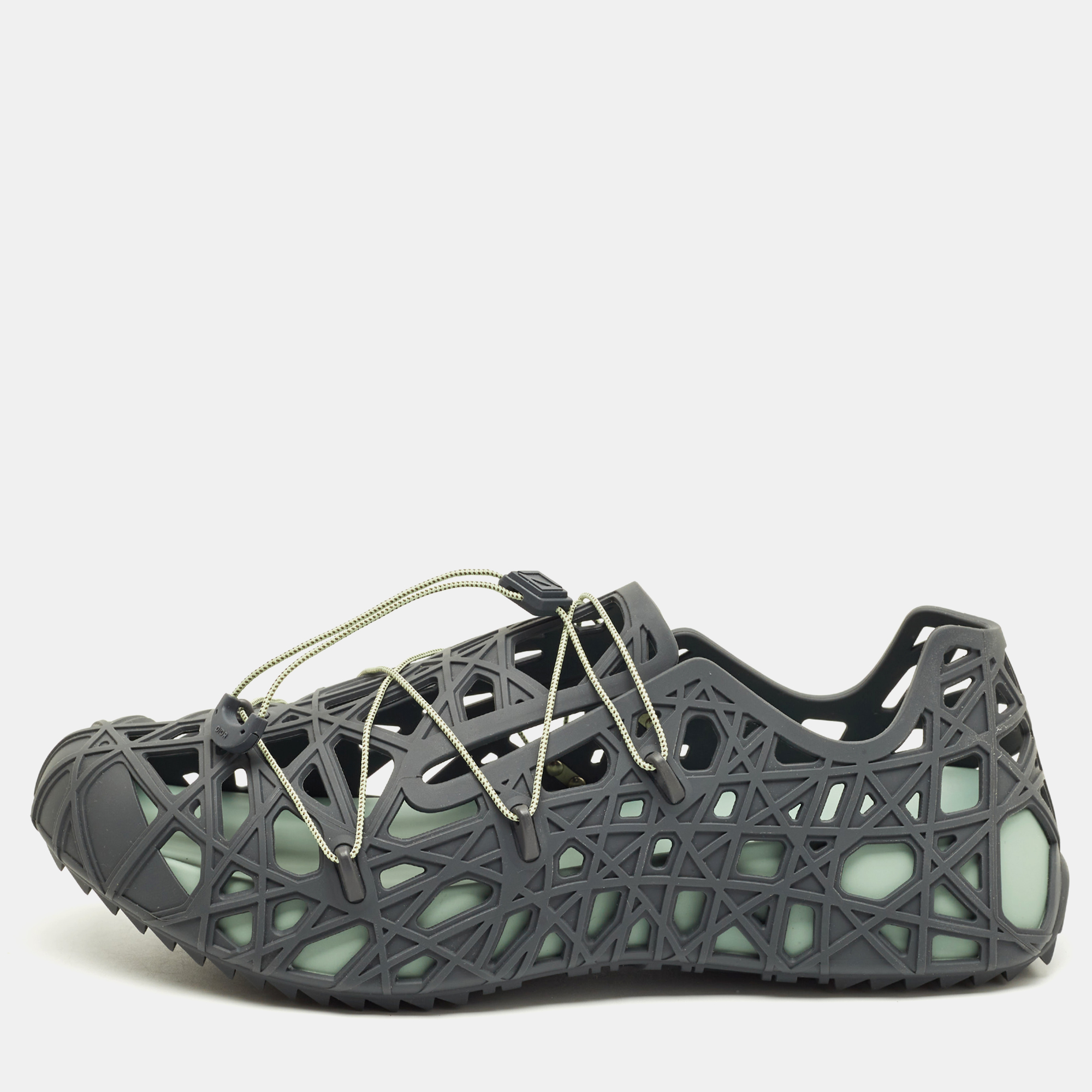 

Dior Wrap Size  Grey Rubber Lace Up Sneakers