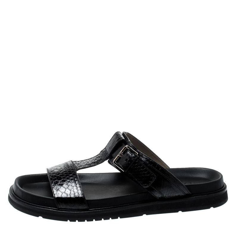 

Dior Homme Black Snakeskin Flat Slides Size