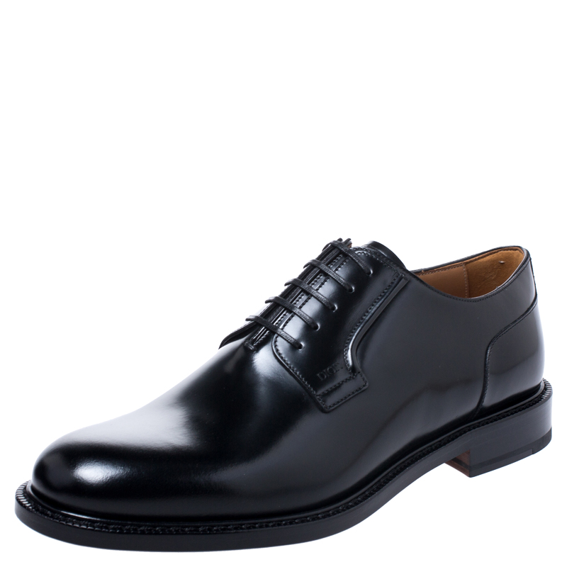 Dior Black Leather Lace Up Derby Size 42