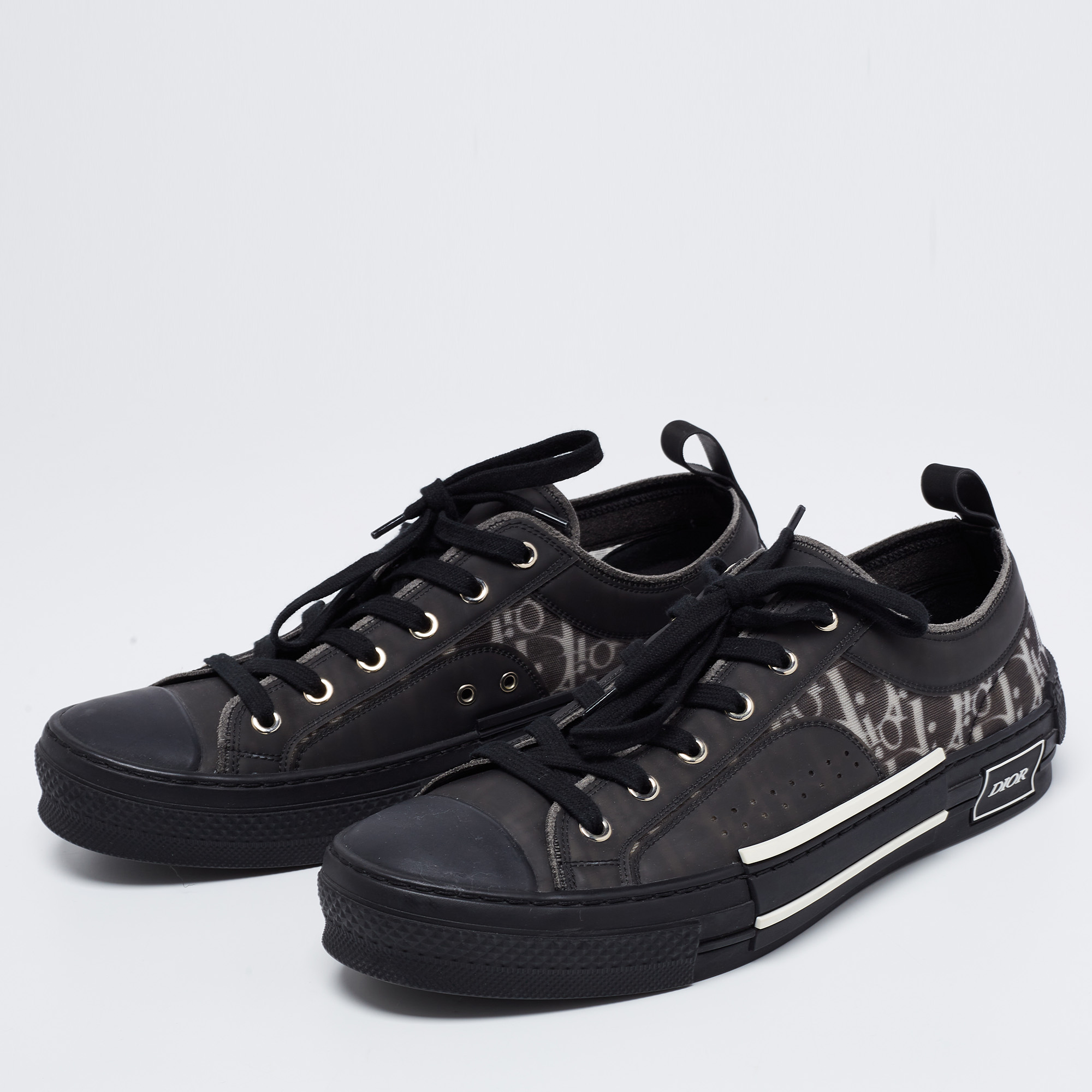 

Dior Black Rubber and Mesh B23 Low-Top Sneakers Size