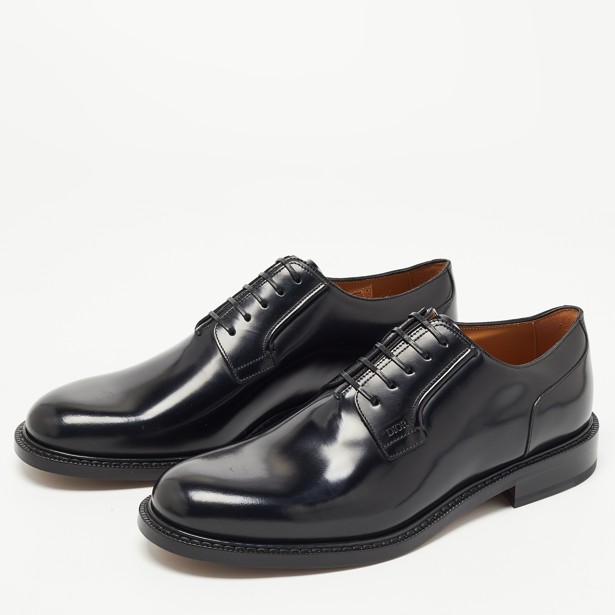 

Dior Black Leather Lace Up Derby Size