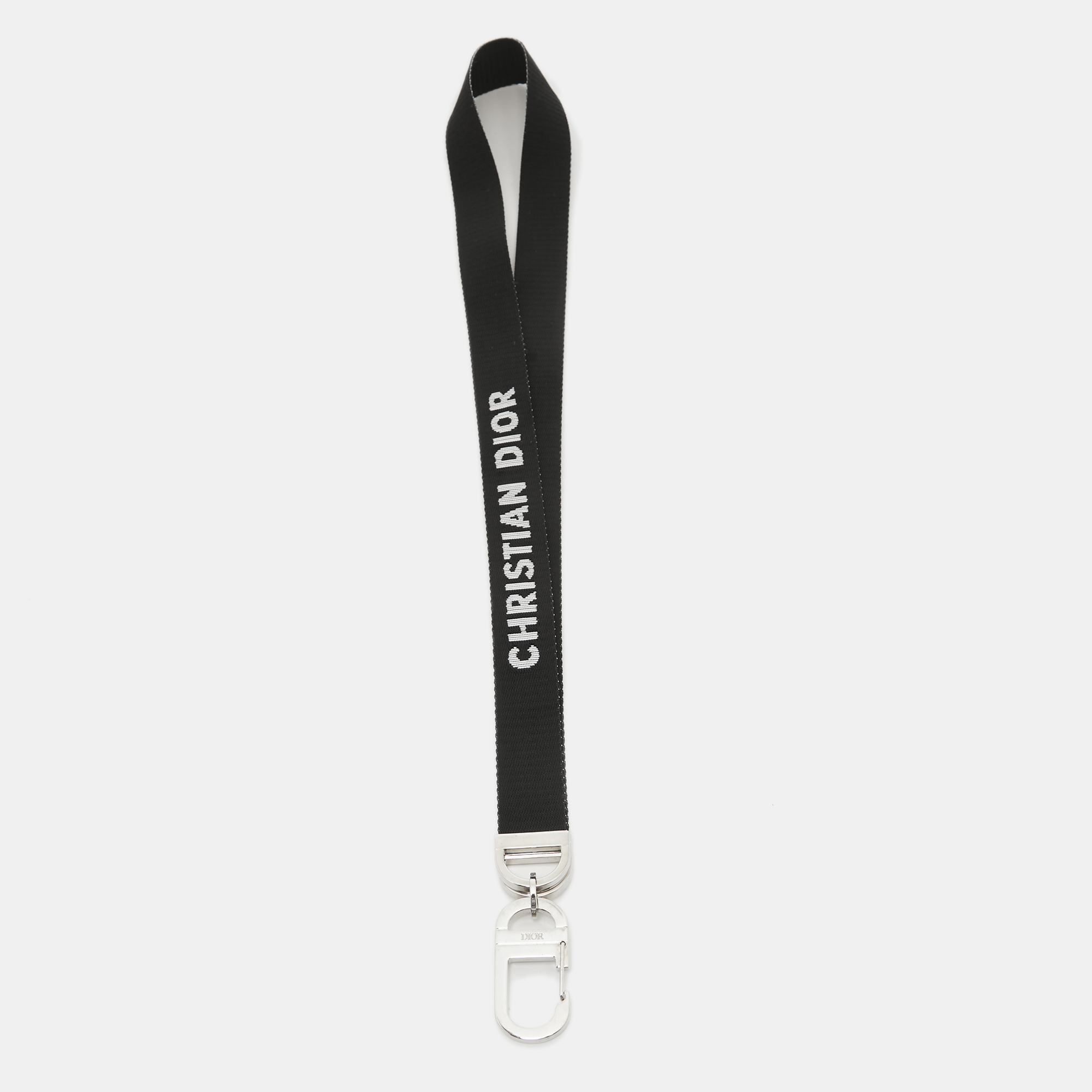 

Dior Black Canvas Logo Lanyard