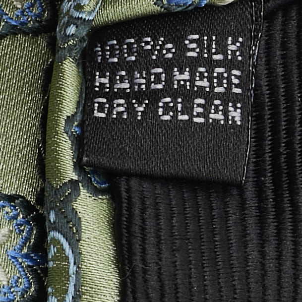 Dior Green Vintage Floral Jacquard Silk Traditional Tie 