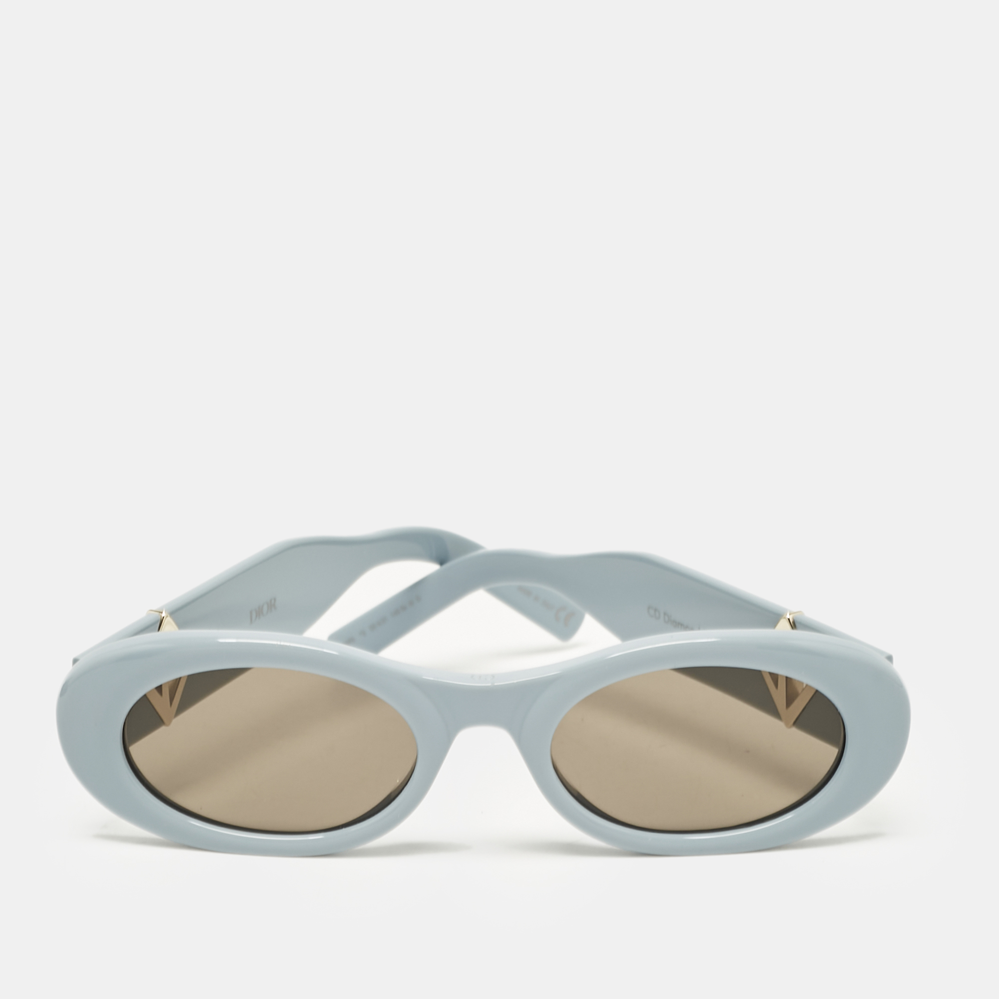 

Dior Light Blue/Black CD Diamond R11 Oval Sunglasses