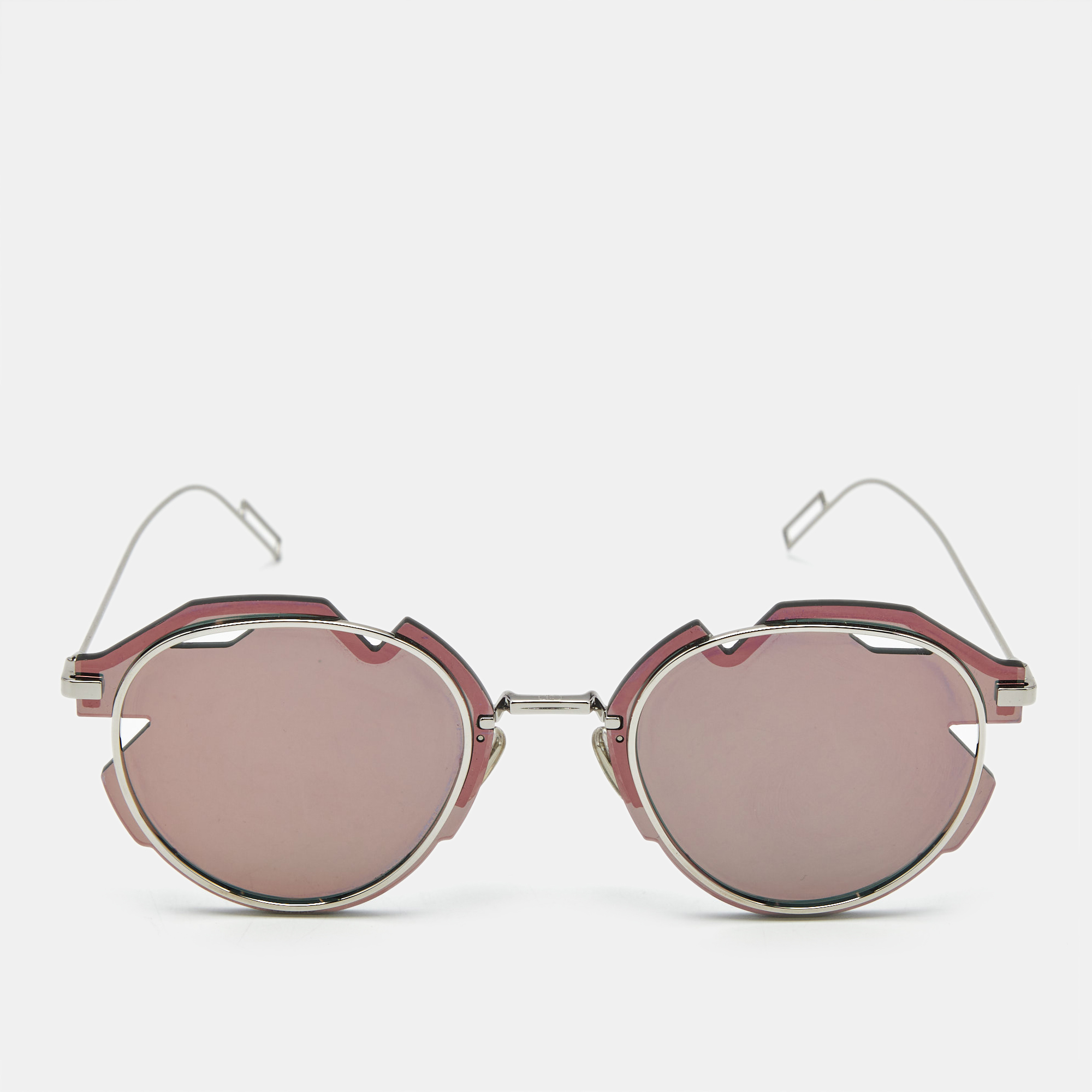 

Dior Homme Grey/Silver Tone Mirrored Breaker Aviator Sunglasses