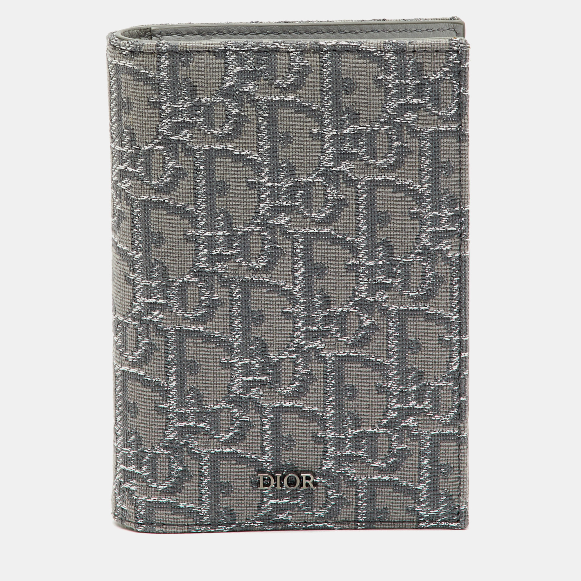 

Dior Grey/Silver Oblique Jacquard Pasport Holder