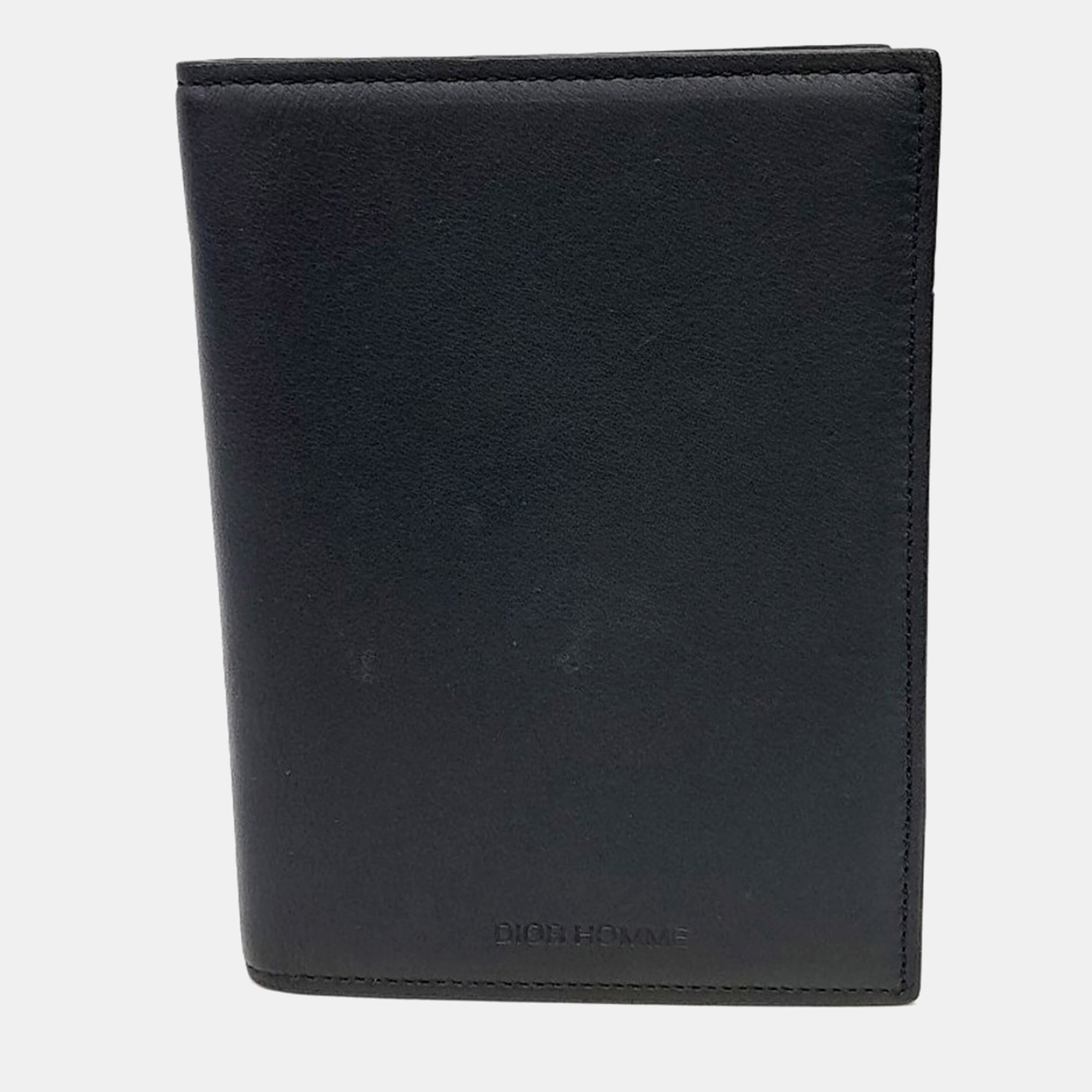Dior Homme Black Leather Passport Wallet