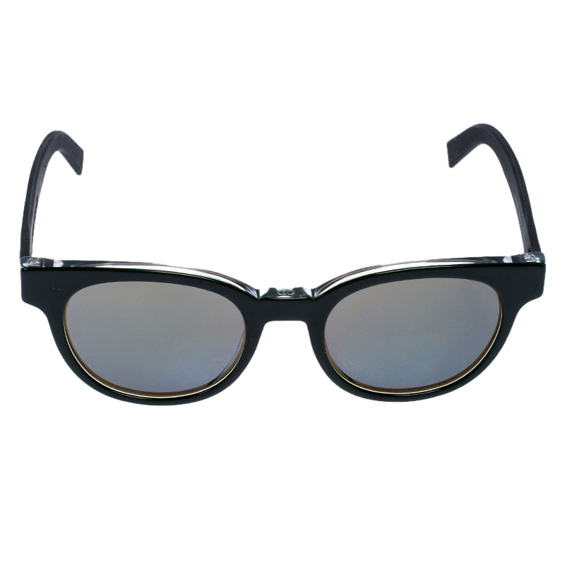 

Dior Homme Soft Black /Green 182S Black Tie Round Sunglasses