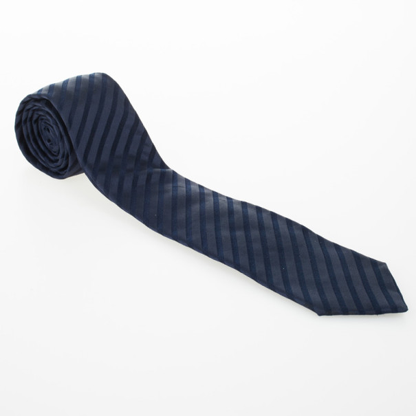 مملوكة مسبقًا Dior Blue Striped Tie