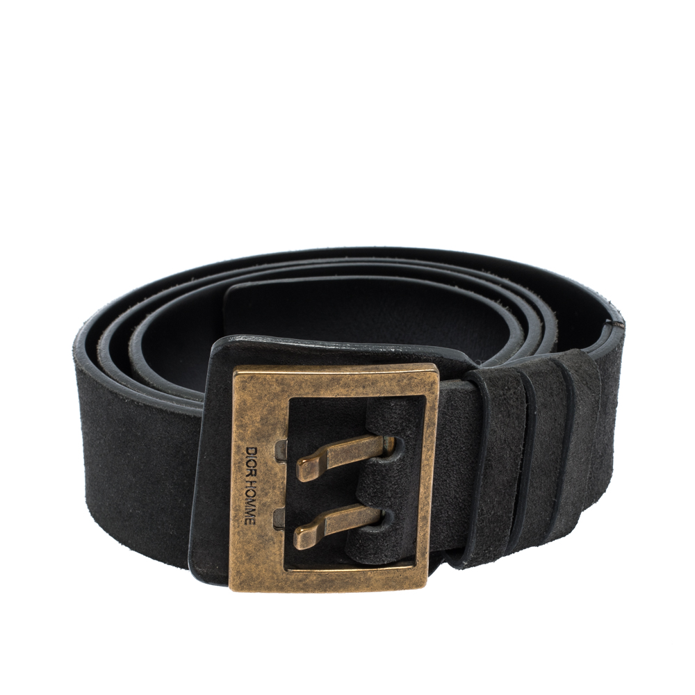 

Dior Homme Black Suede Buckle Belt