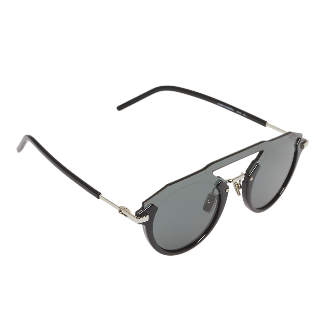 Pre-owned Dior Futuristic Aviator Sunglasses In Grey