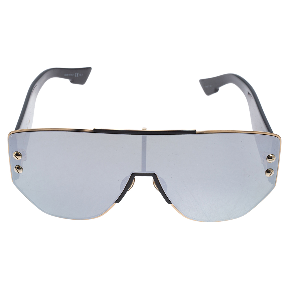 

Dior Black Acetate DiorAddict1 Mirror Shield Sunglasses