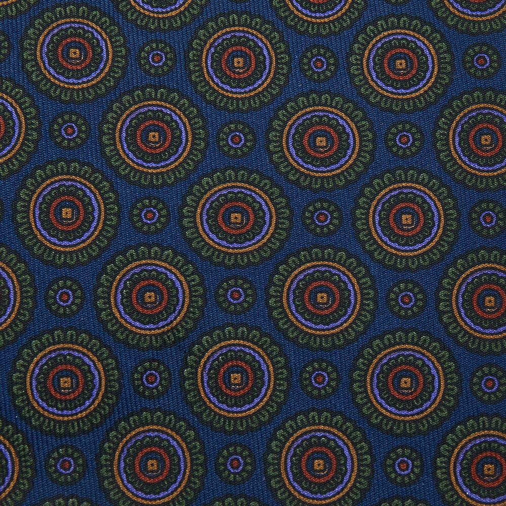 

Dior Blue Patterned Silk Tie