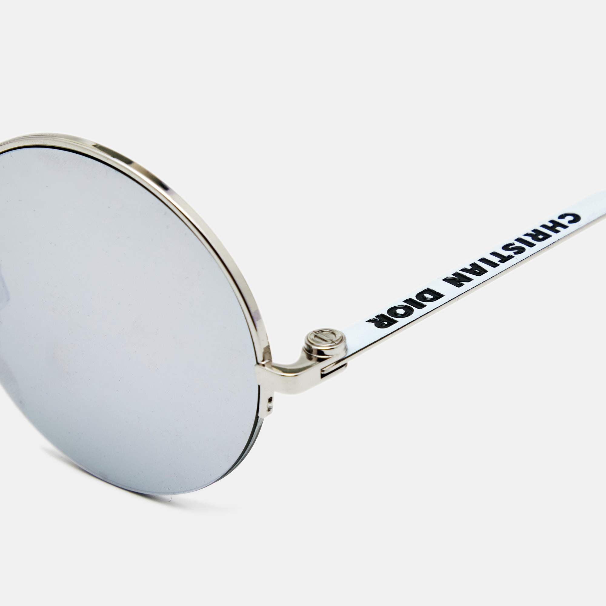 

Dior White/Silver Mirrored DIOR180.2F Round Sunglasses