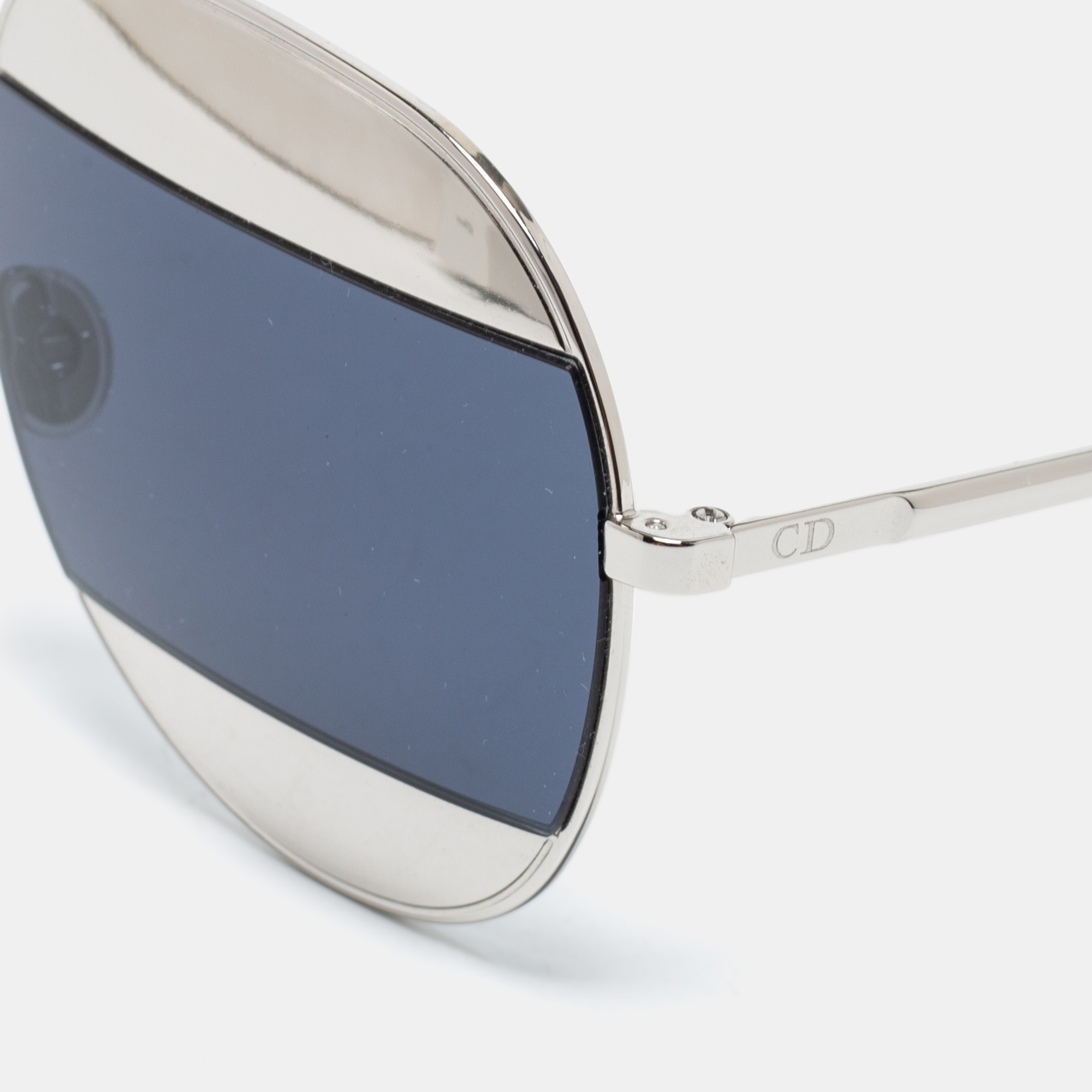 

Dior Silver Tone/ Dark Blue 010KU Dior Split 1 Aviator Sunglasses