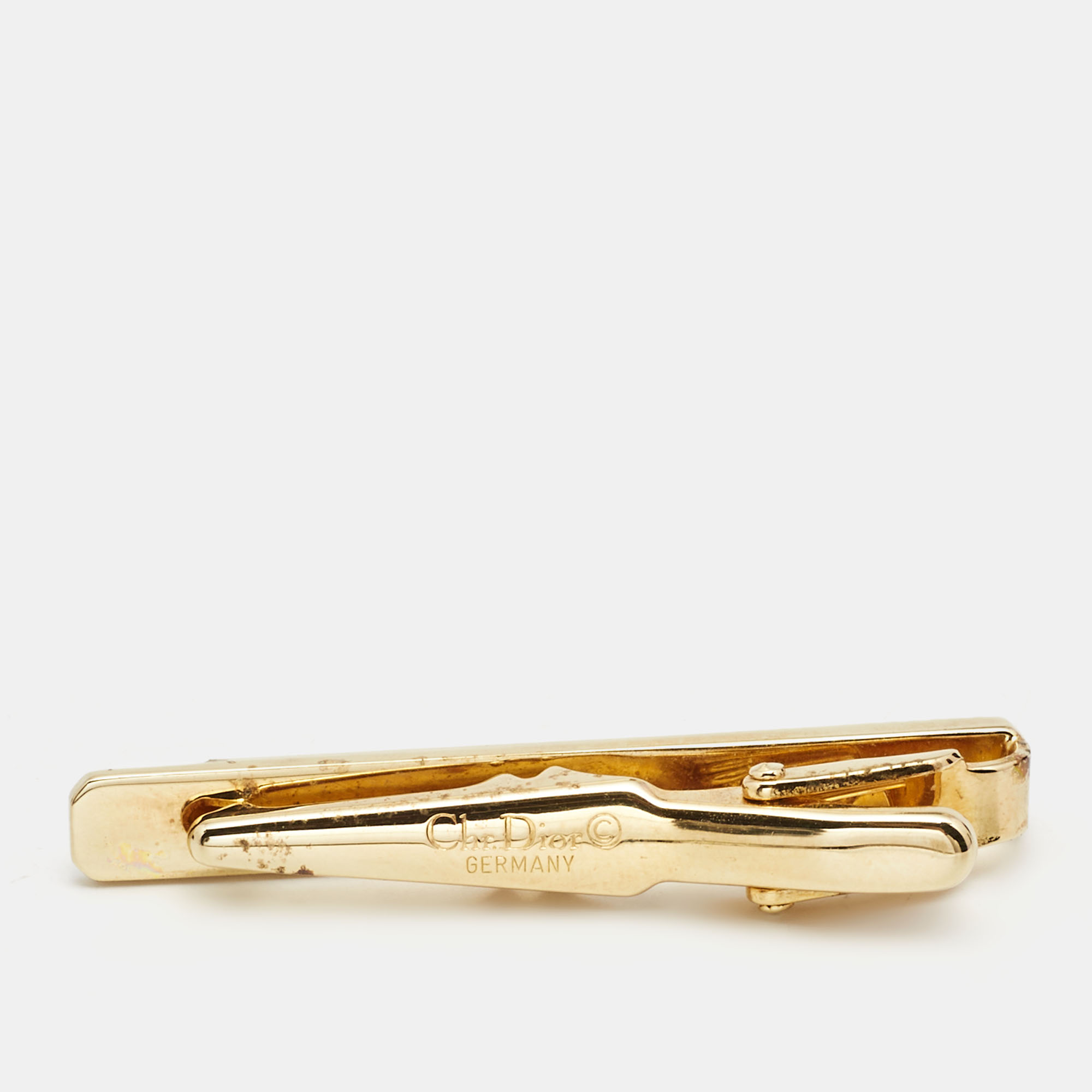 

Dior Monsieur Vintage Gold Tone Logo Detail Tie Pin