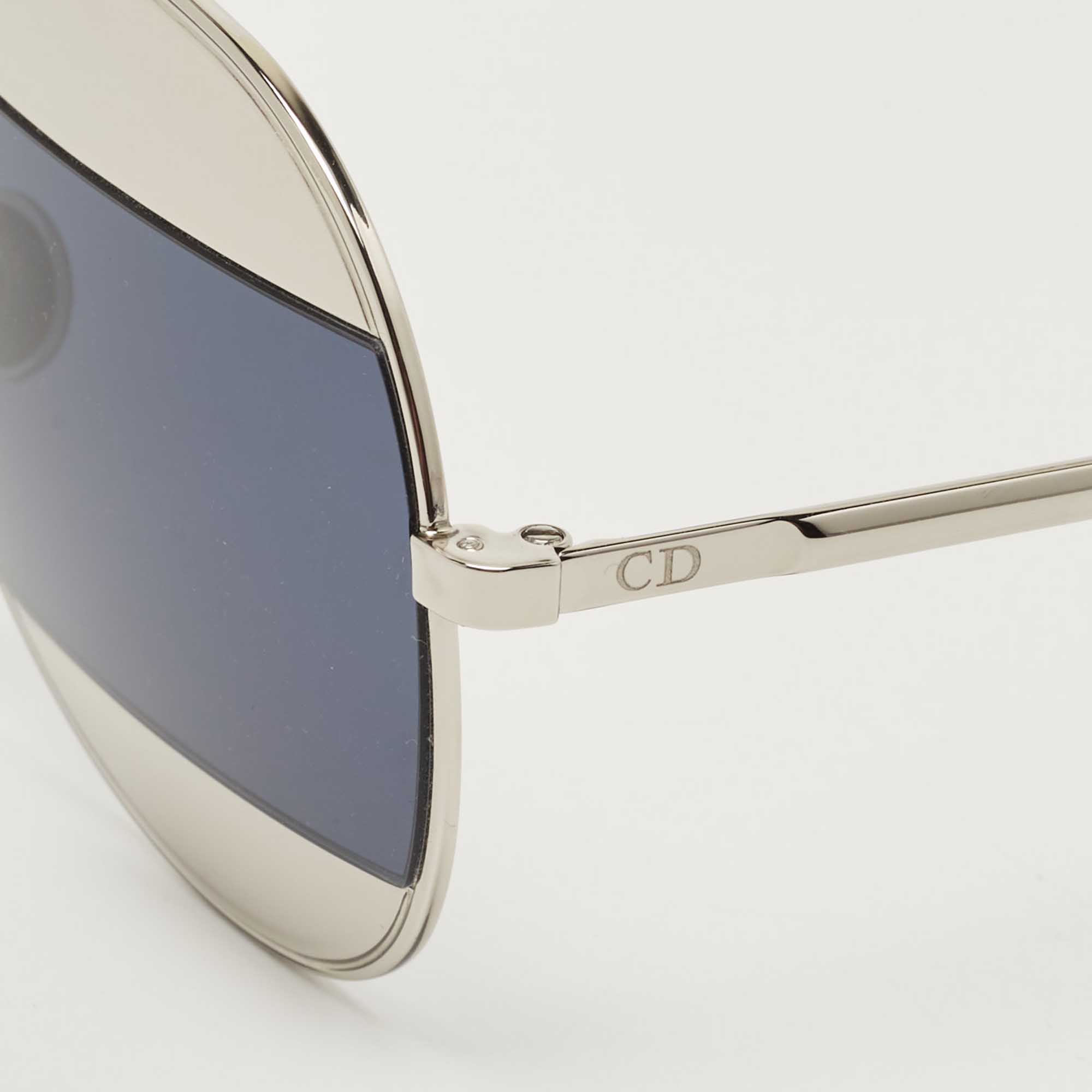 

Dior Silver/Blue 010KU Split1 Aviator Sunglasses