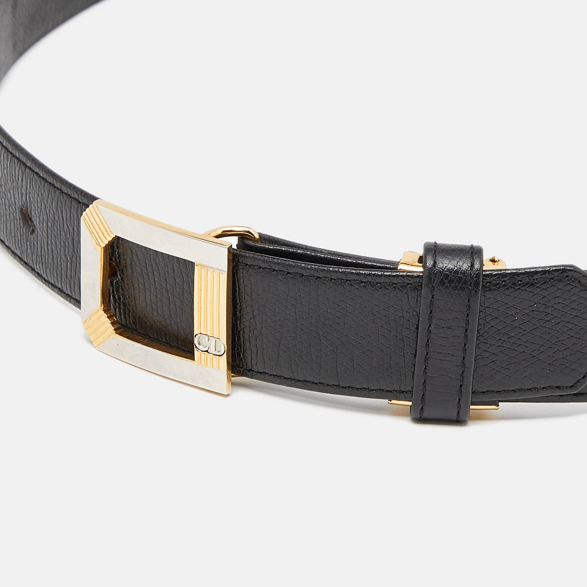 

Dior Black Leather Buckle Belt