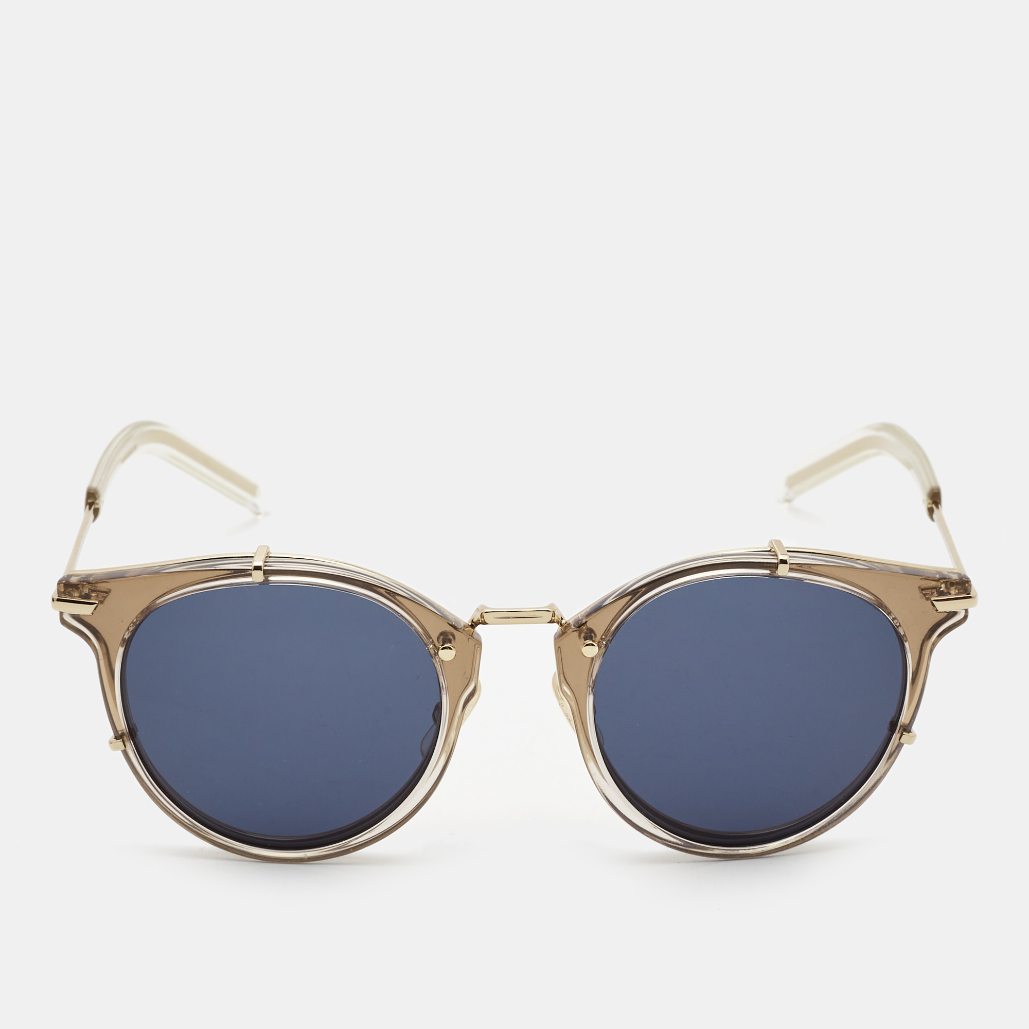 

Dior Homme Blue/Gold Dior0196 Round Sunglasses