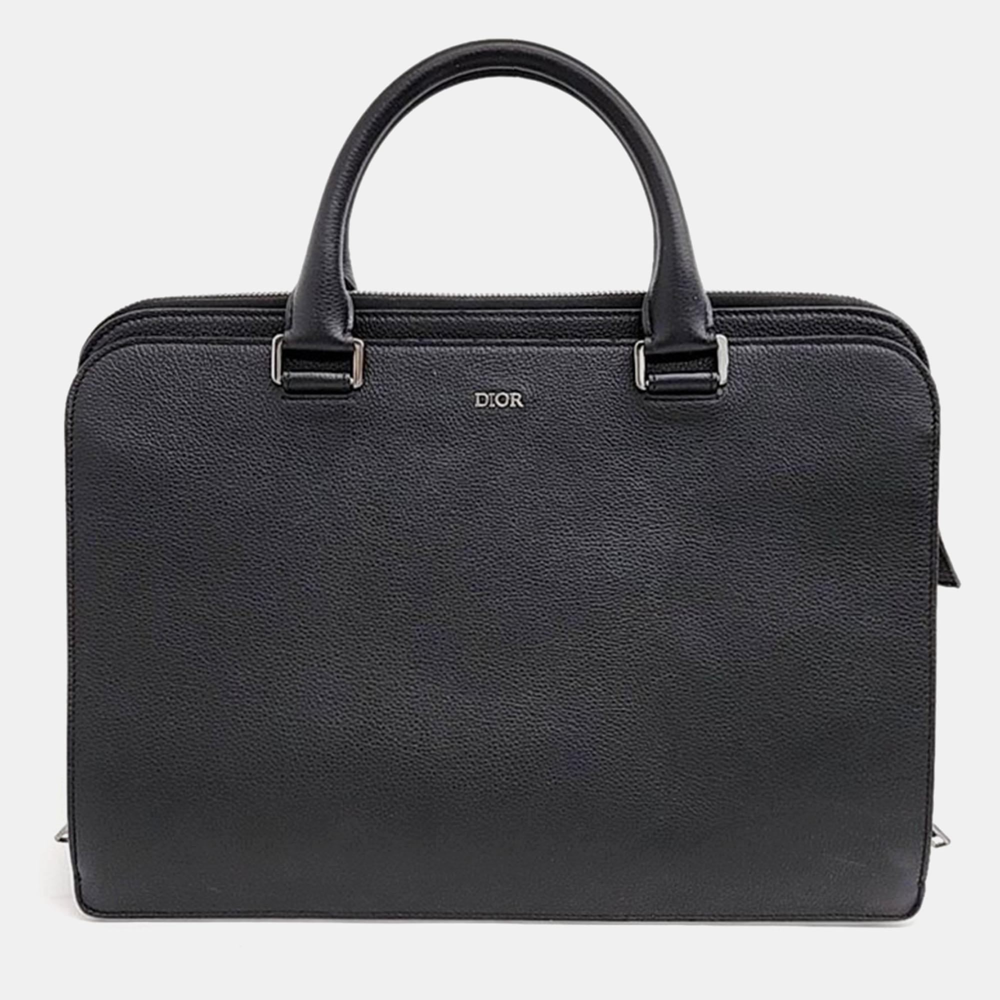 Pre-owned Dior Homme Briefcase In Black