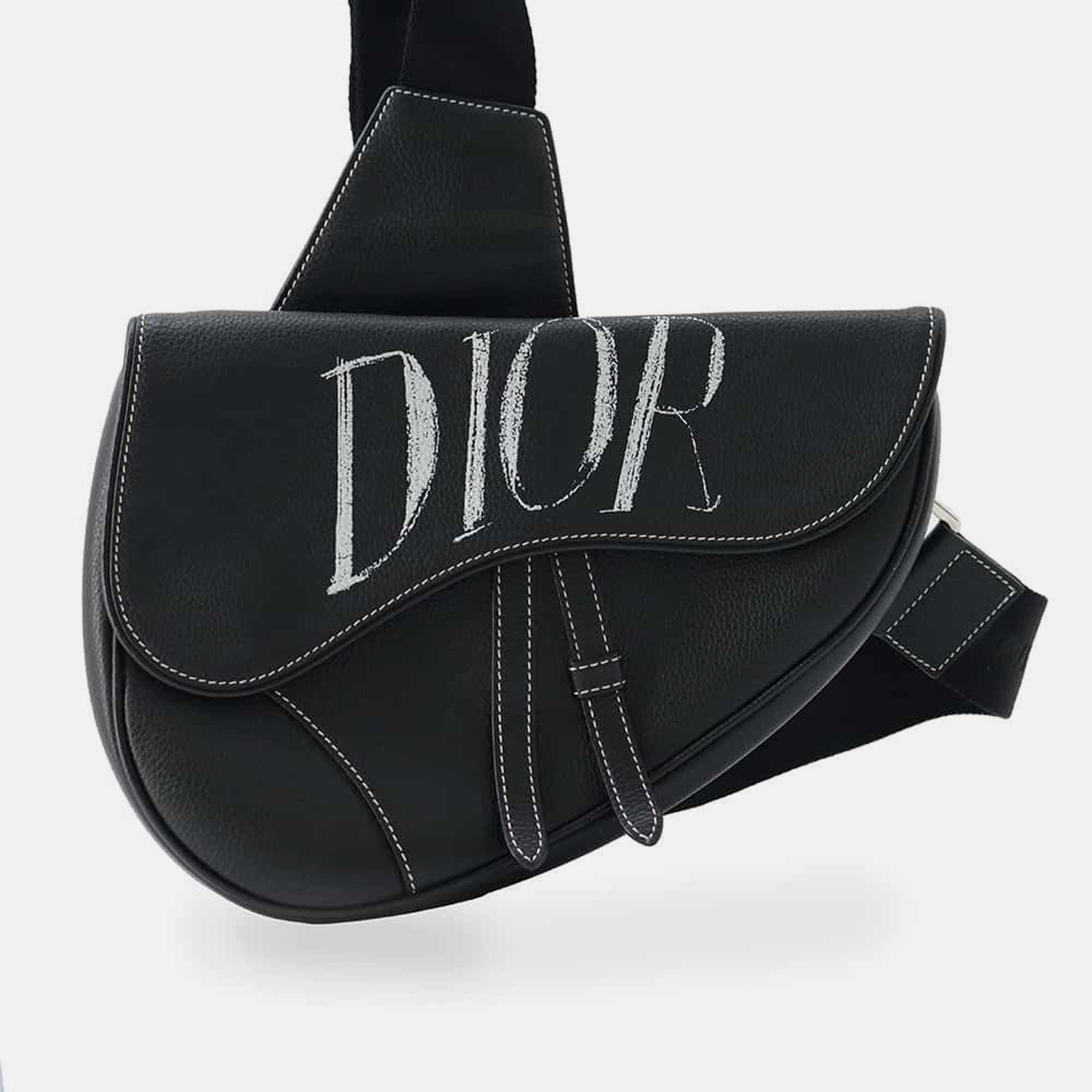 

Dior Black Leather Saddle Crossbody Bag