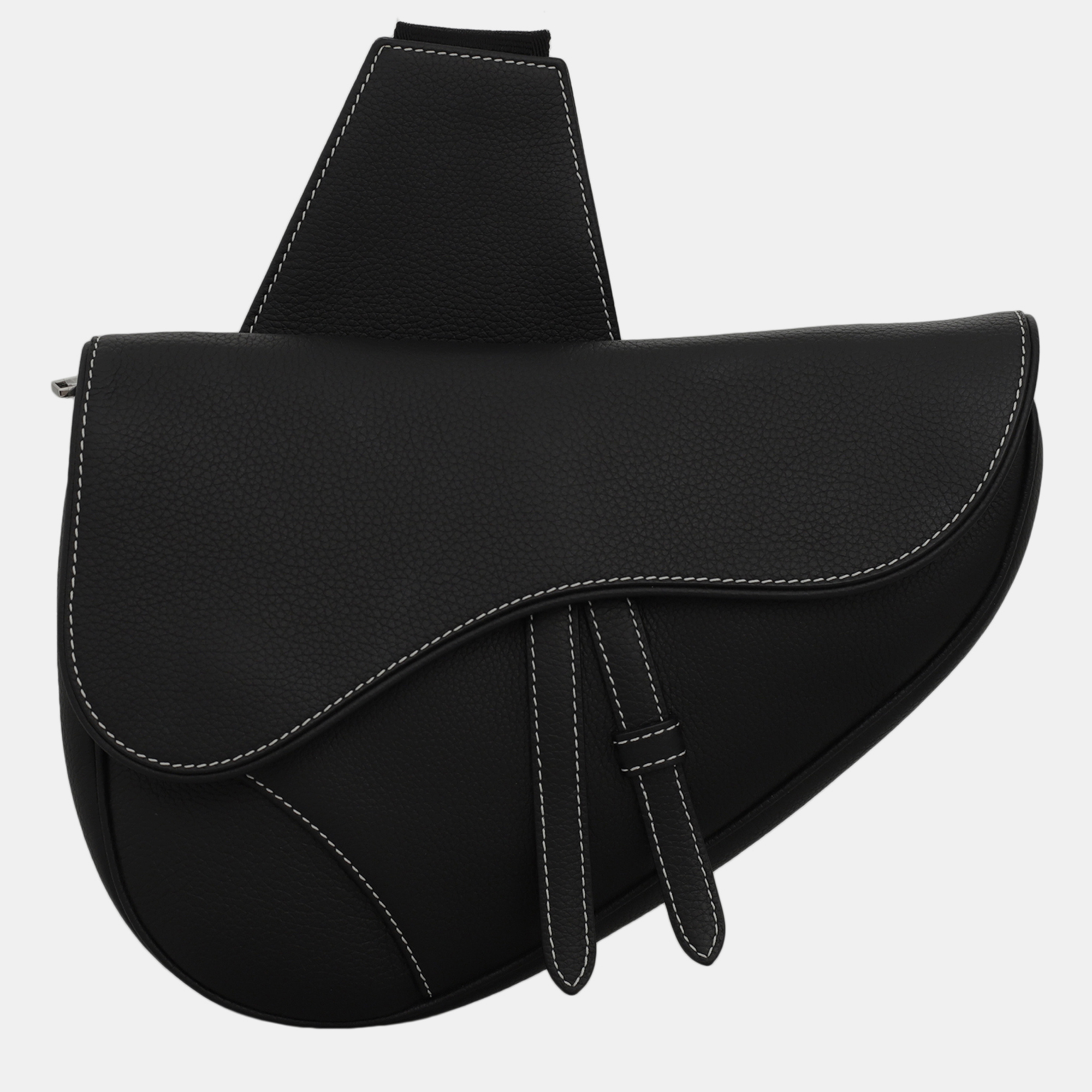 

Christian Dior Black Leather Saddle Bag