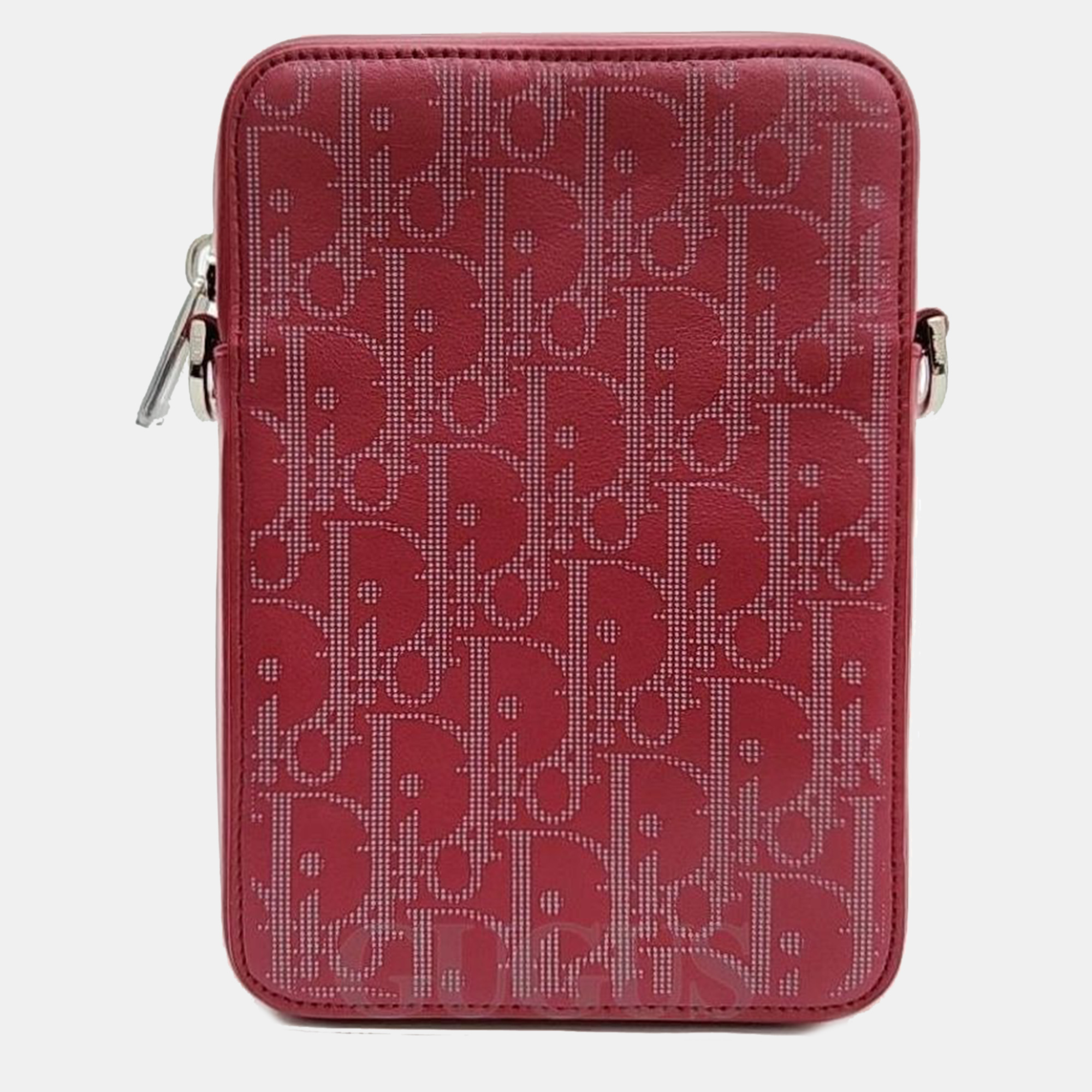 Pre-owned Dior Homme Oblique Mini Crossbody Bag In Red