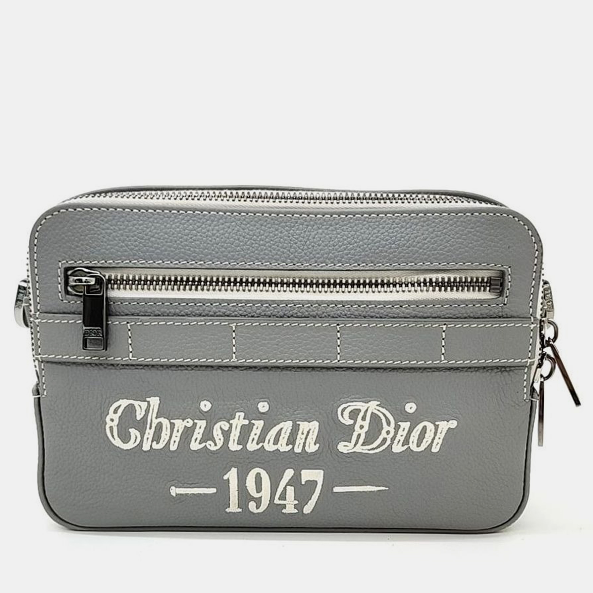 Pre-owned Dior Homme Safari Messenger Bag In Grey