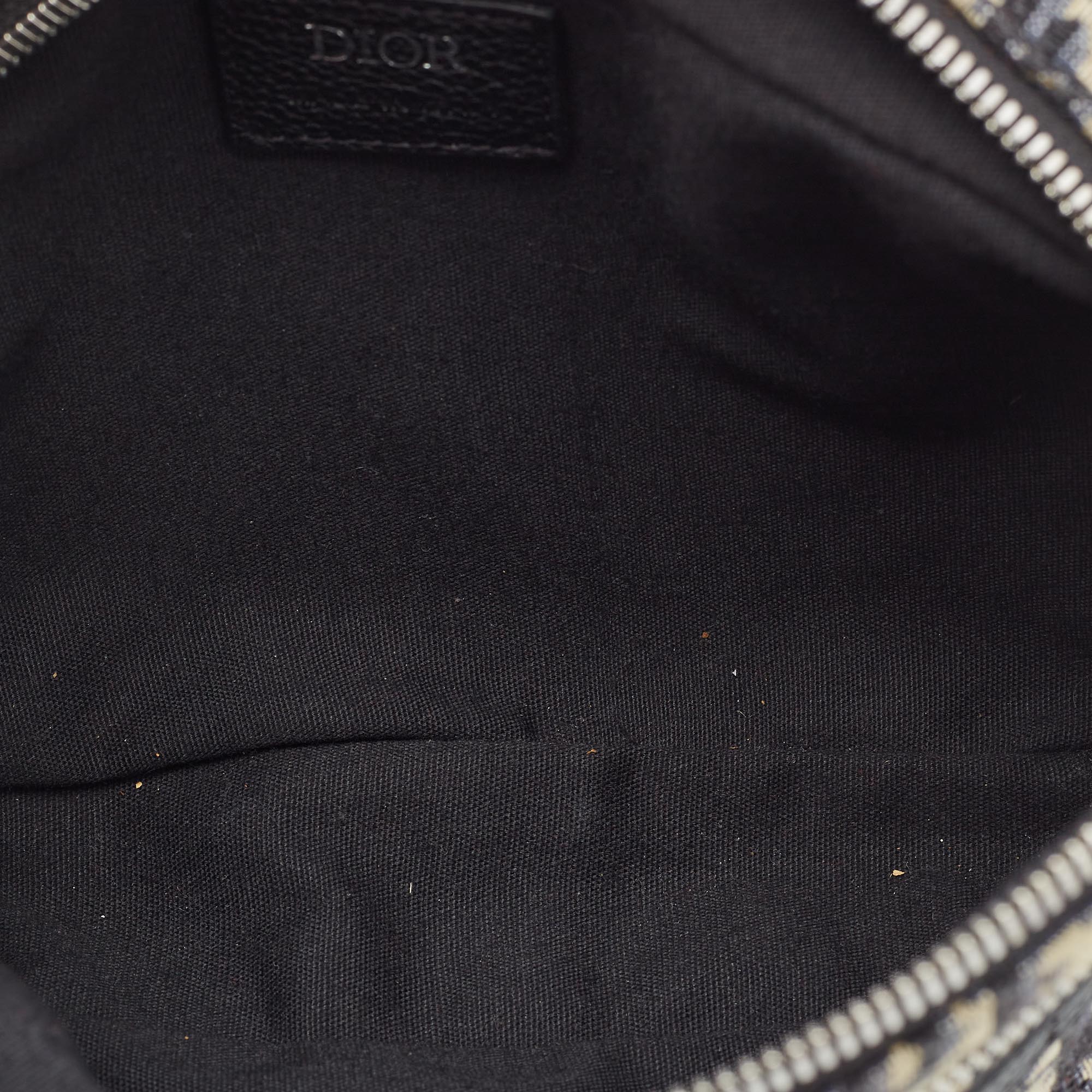 Dior Navy Blue Oblique Canvas and Leather Crossbody Bag 7