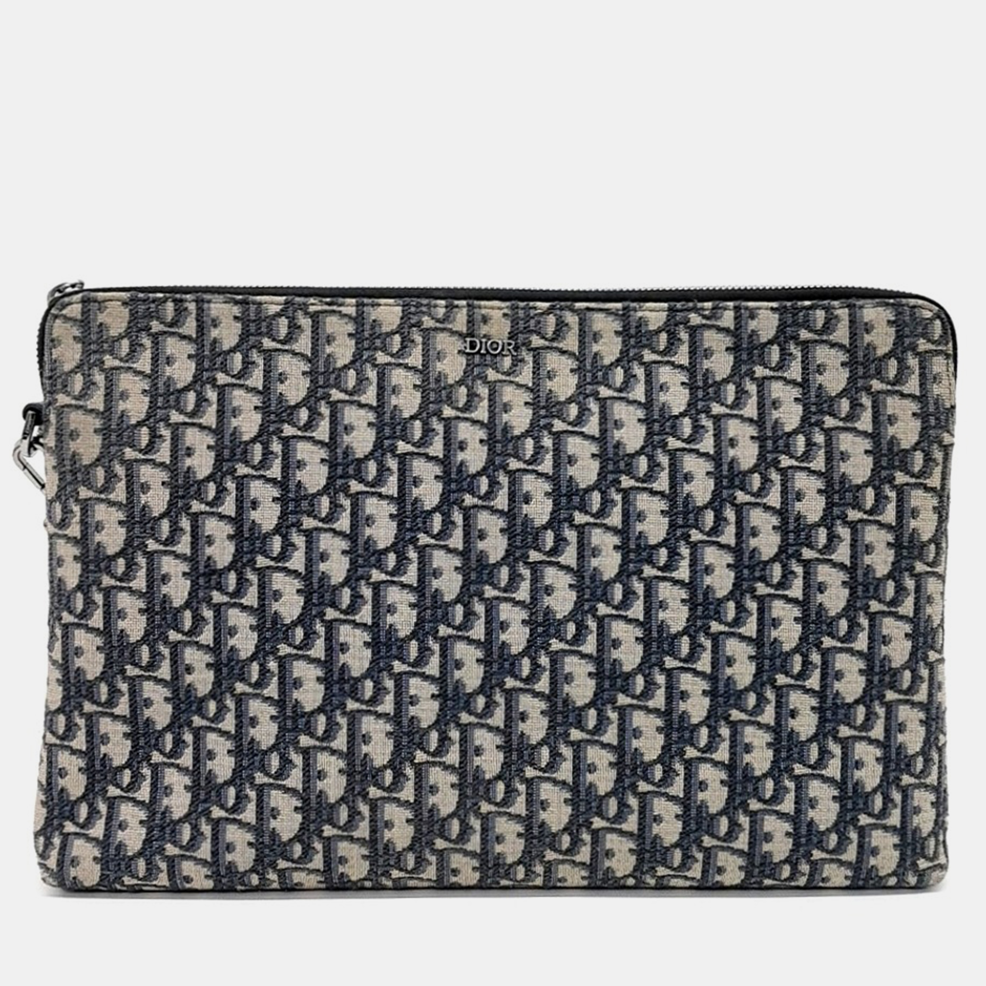 

Dior Navy Blue Fabric Dior Homme Oblique A4 Clutch