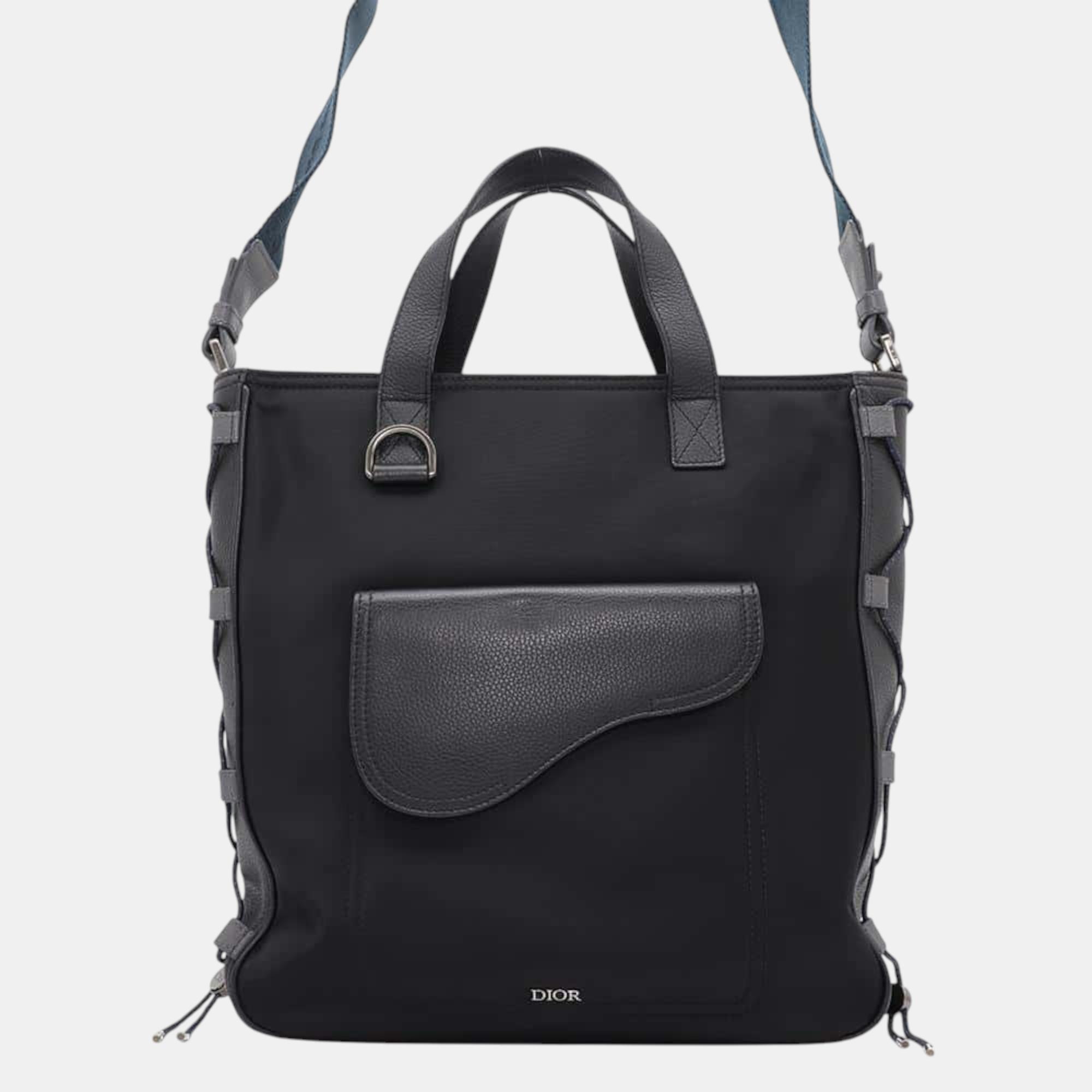 

Dior Black Nylon Leather Sacai Bag