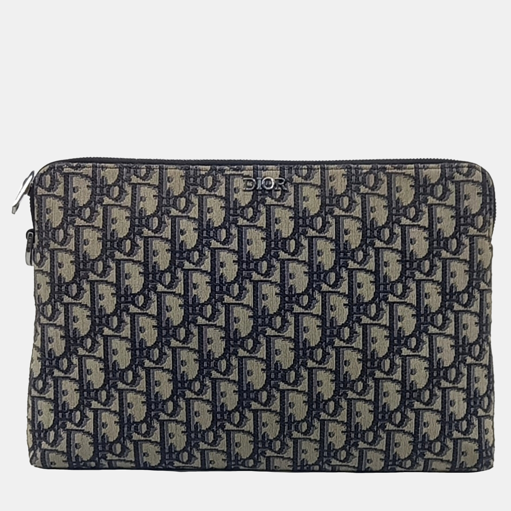 

Dior Navy Blue Fabric Oblique A4 Clutch