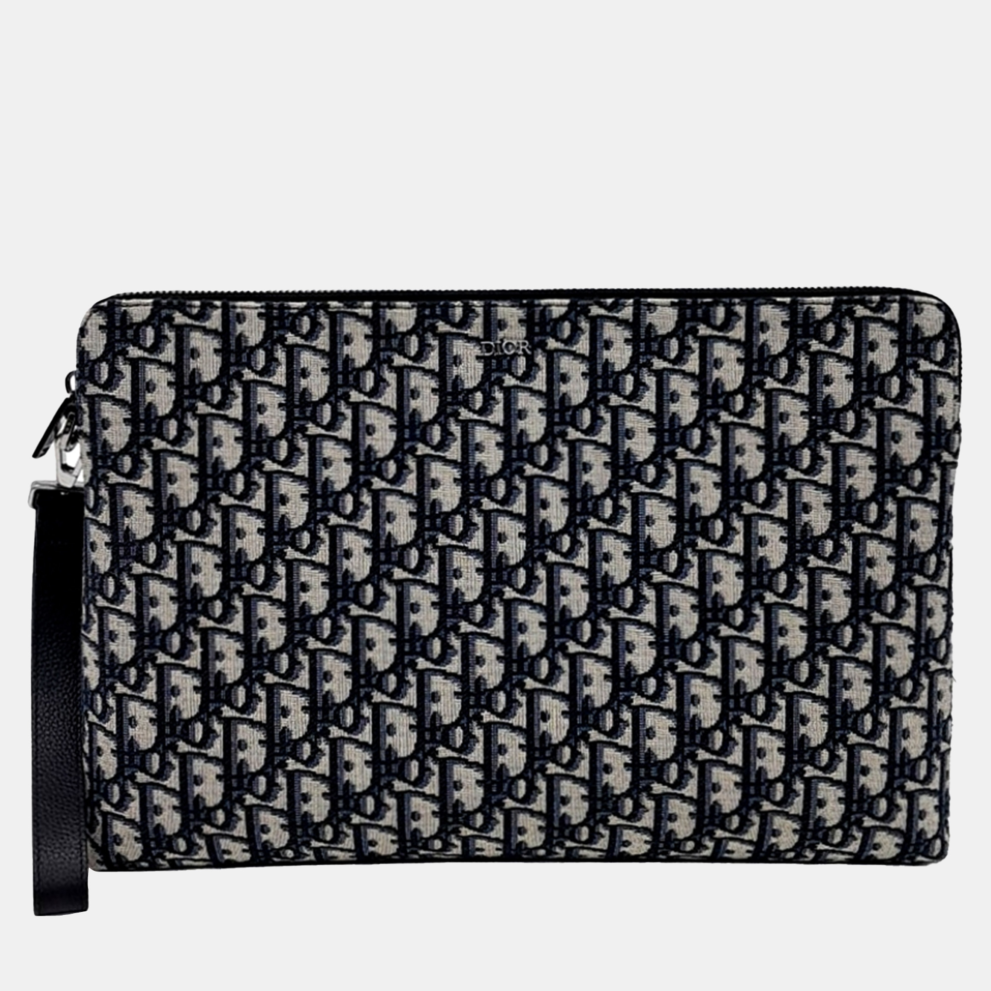 

Dior Navy Blue Fabric Oblique A4 Clutch