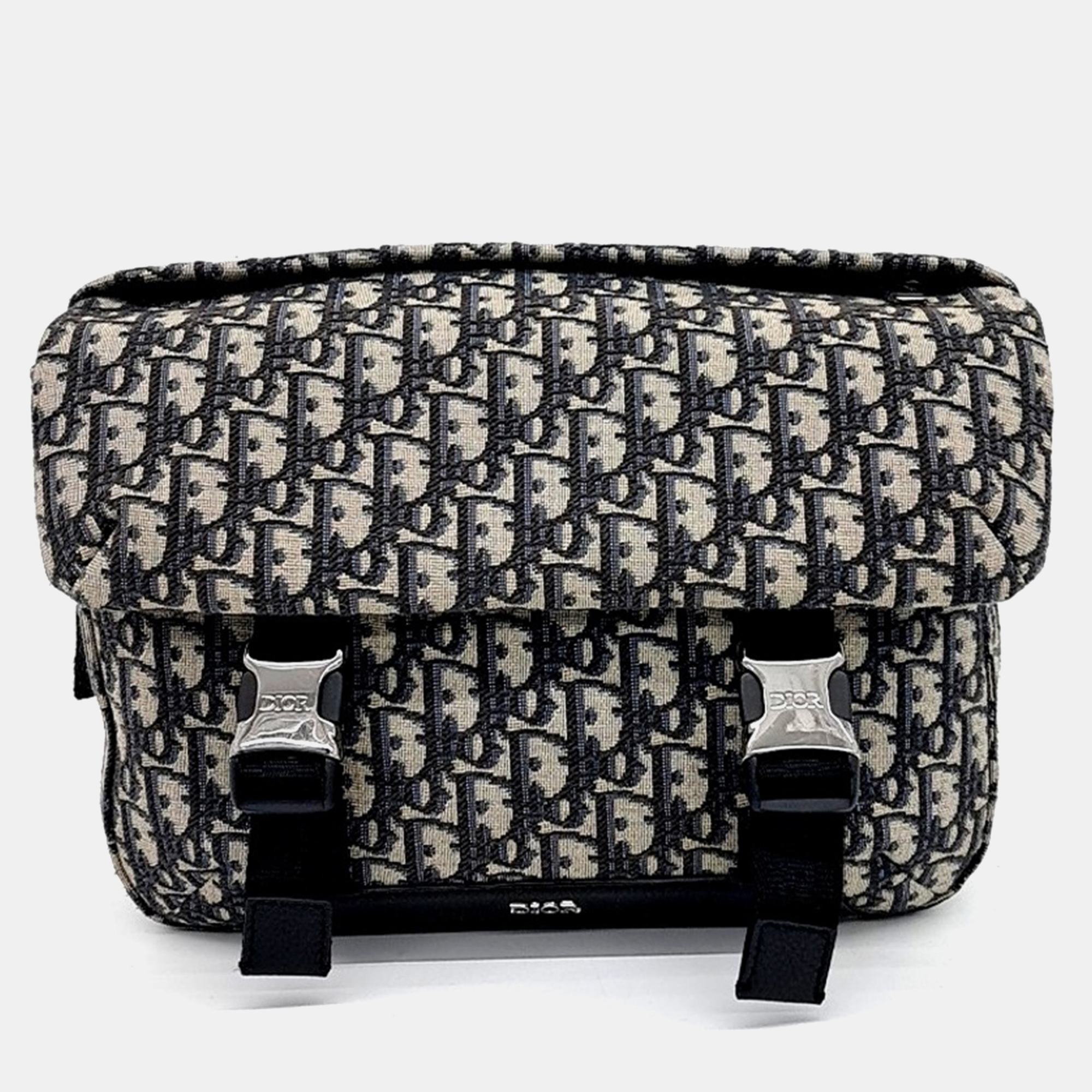 

Dior Navy Blue Fabric Oblique Explorer Messenger Bag