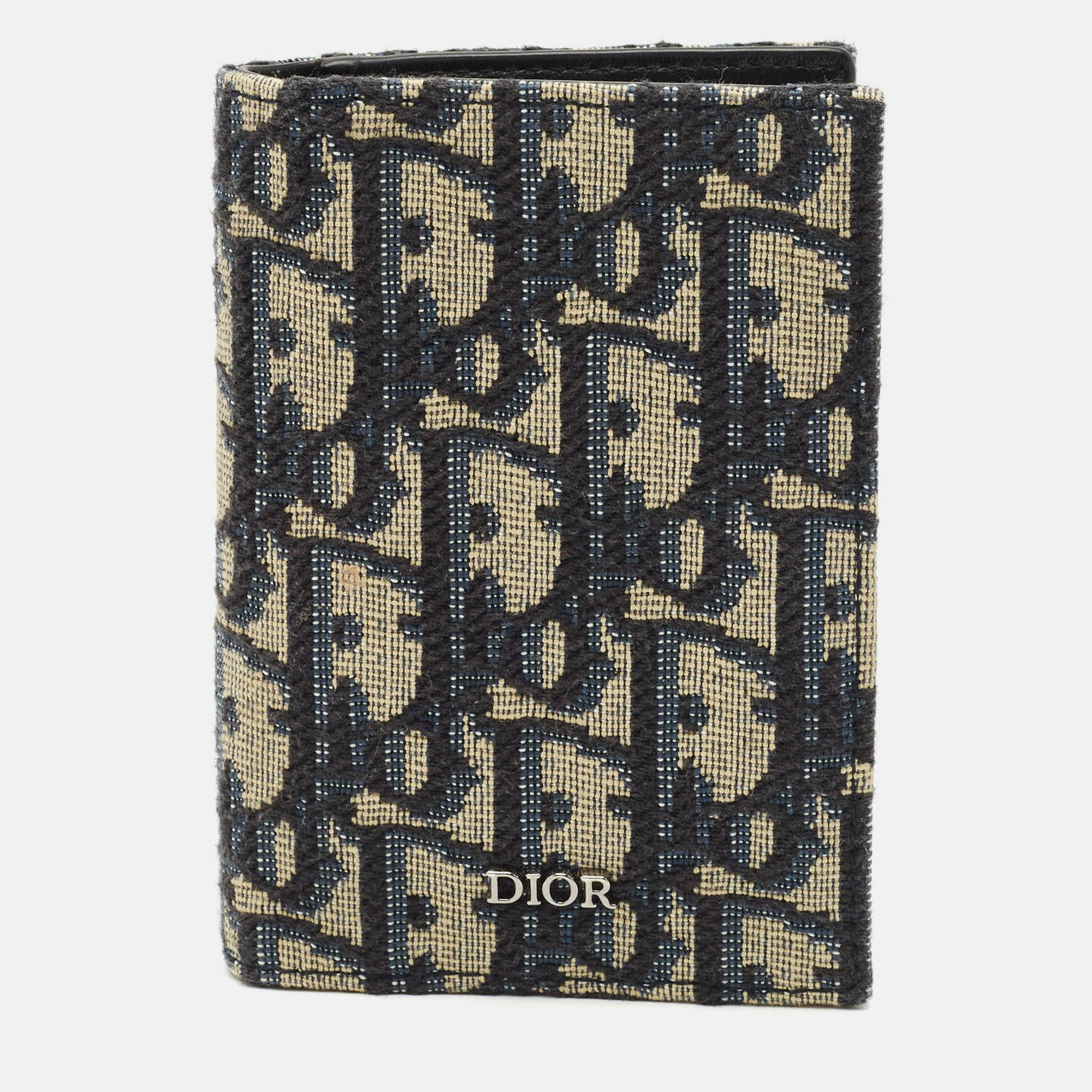 

Dior Navy Blue Oblique Canvas Vertical Bifold Wallet