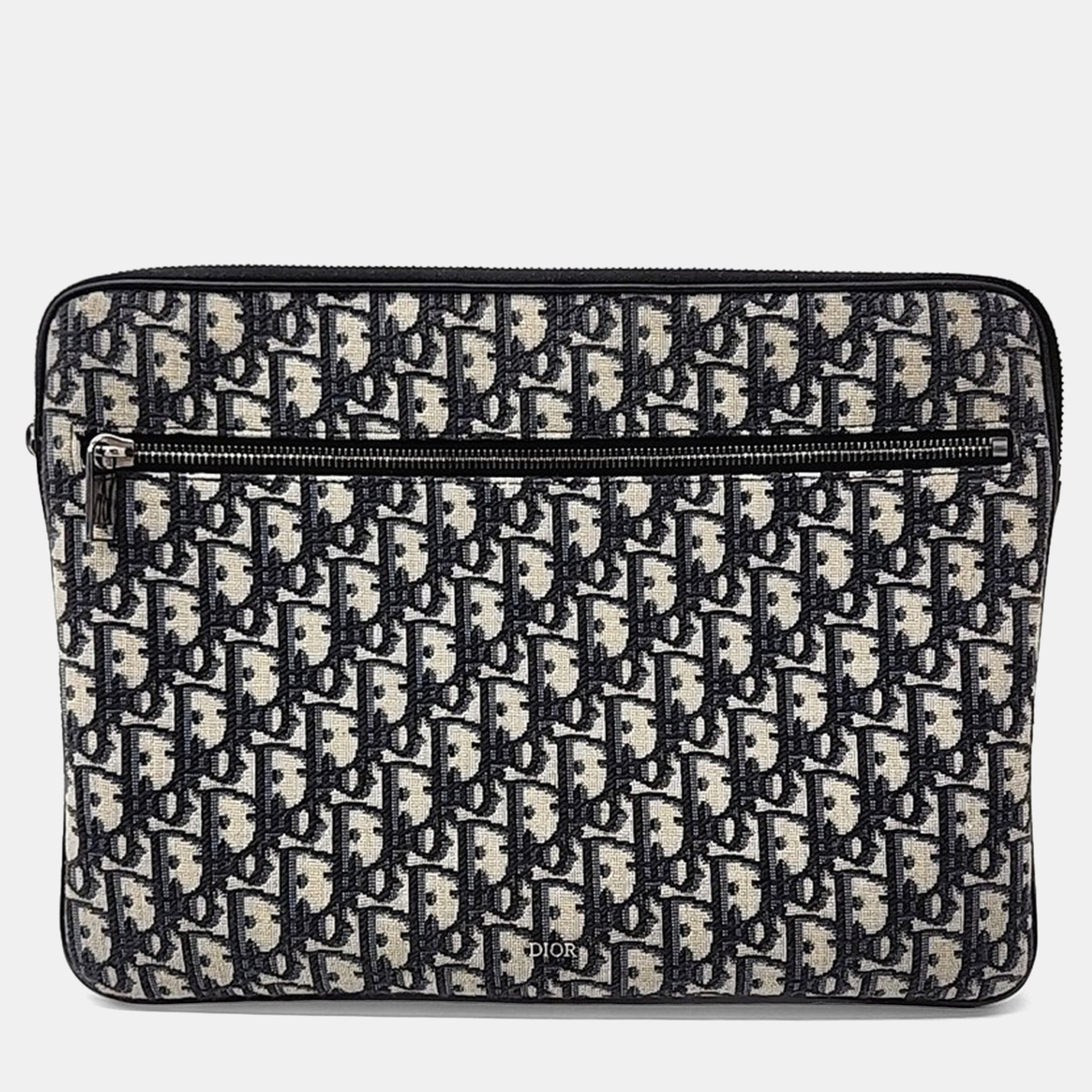 

Dior Navy Blue Fabric Oblique Laptop Case