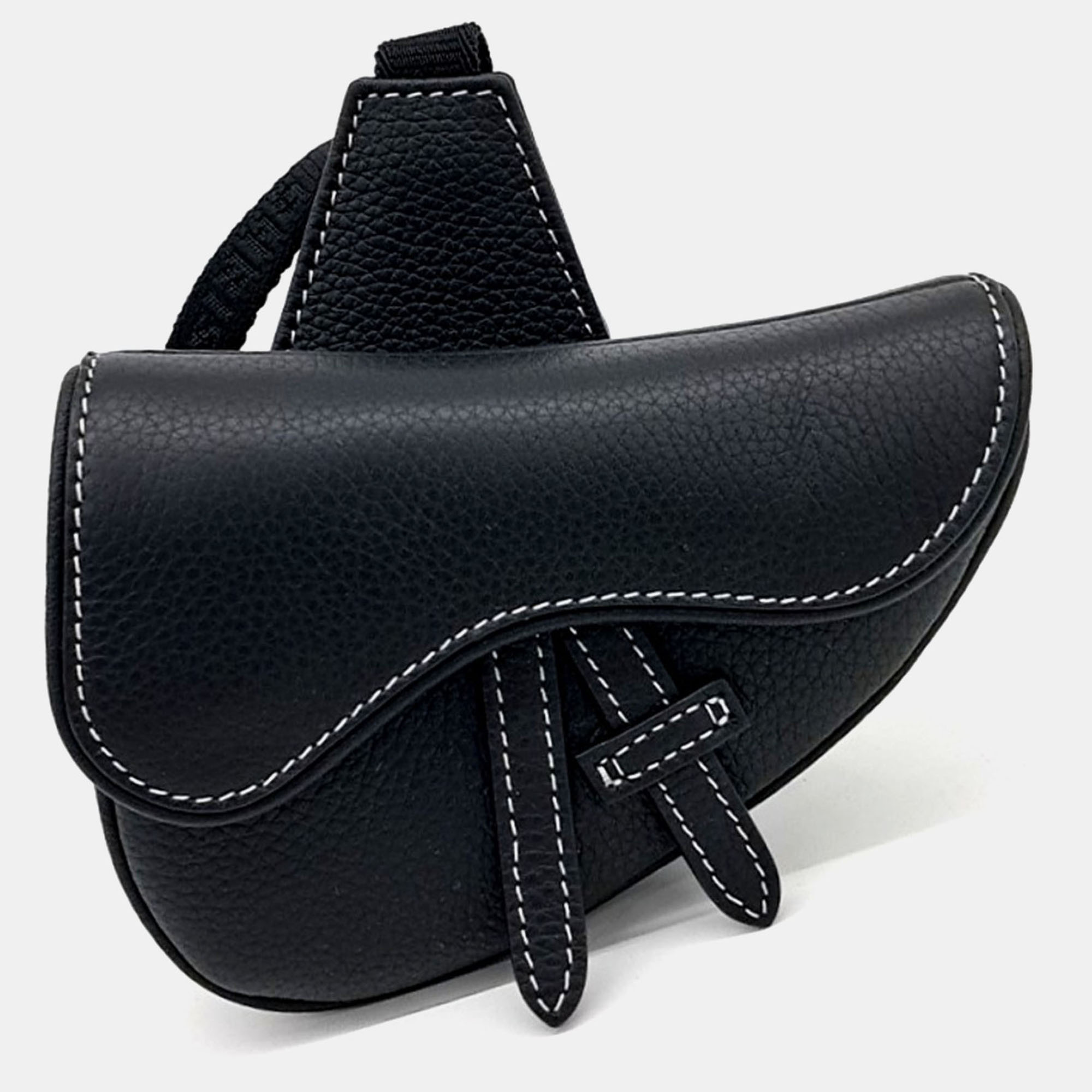 

Dior Black Leather Nano Saddle Bag