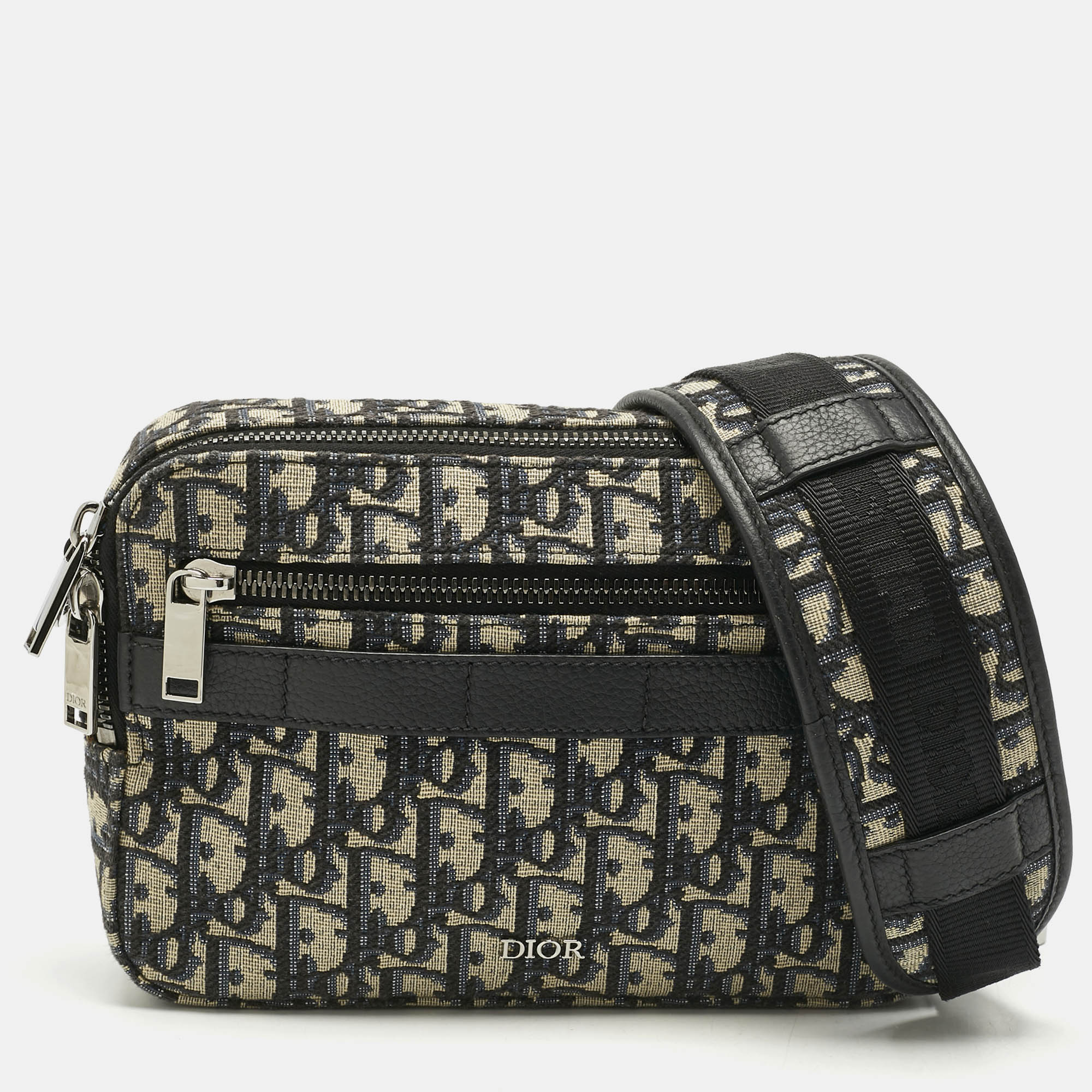 

Dior Navy Blue Oblique Canvas Safari Bag