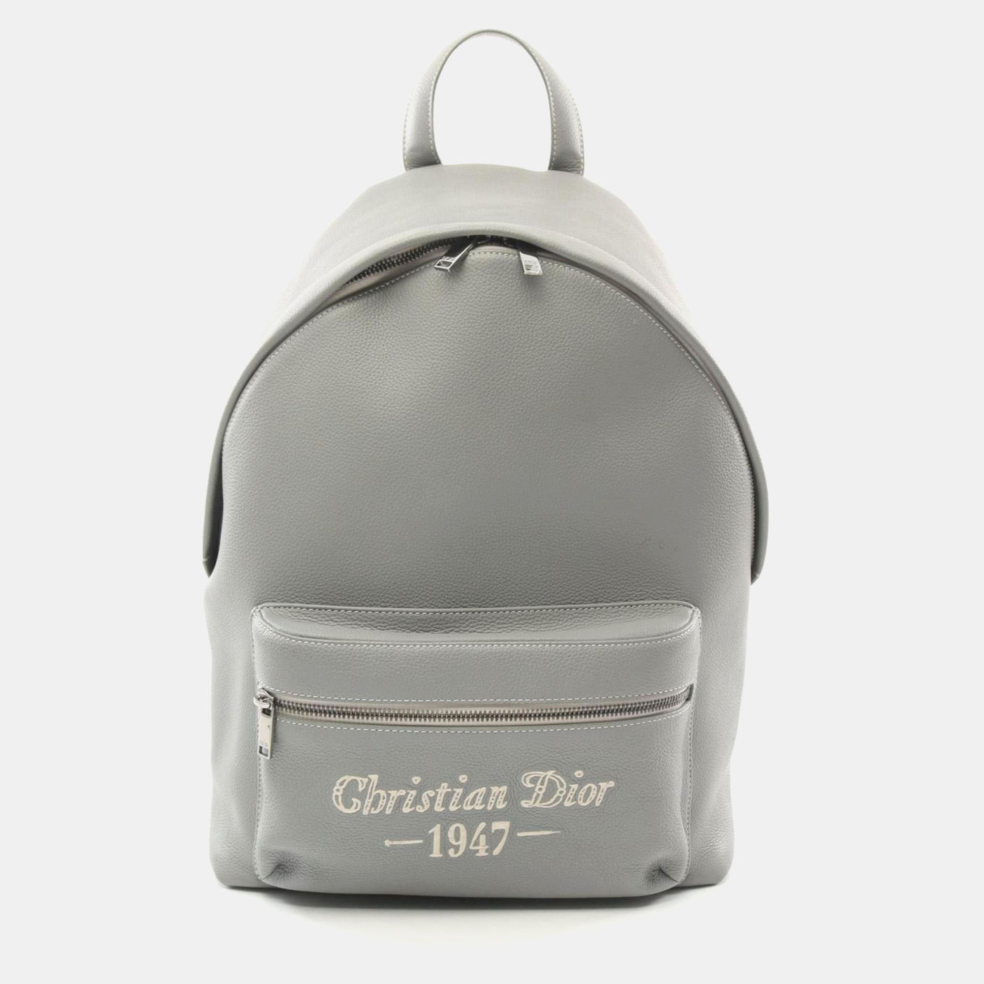 

Christian Dior Dior Rider Backpack Leather Grey