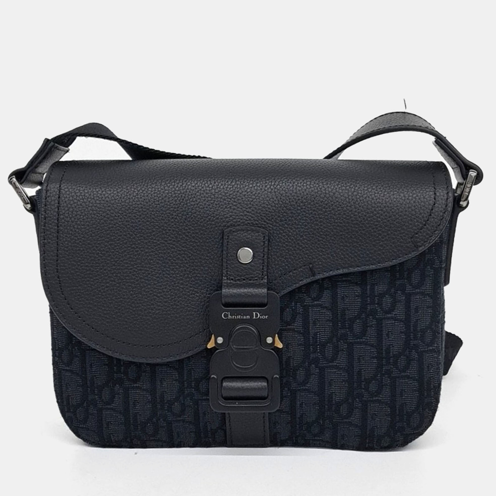 

Dior Black Fabric Homme Saddle Mini Crossbody Bag